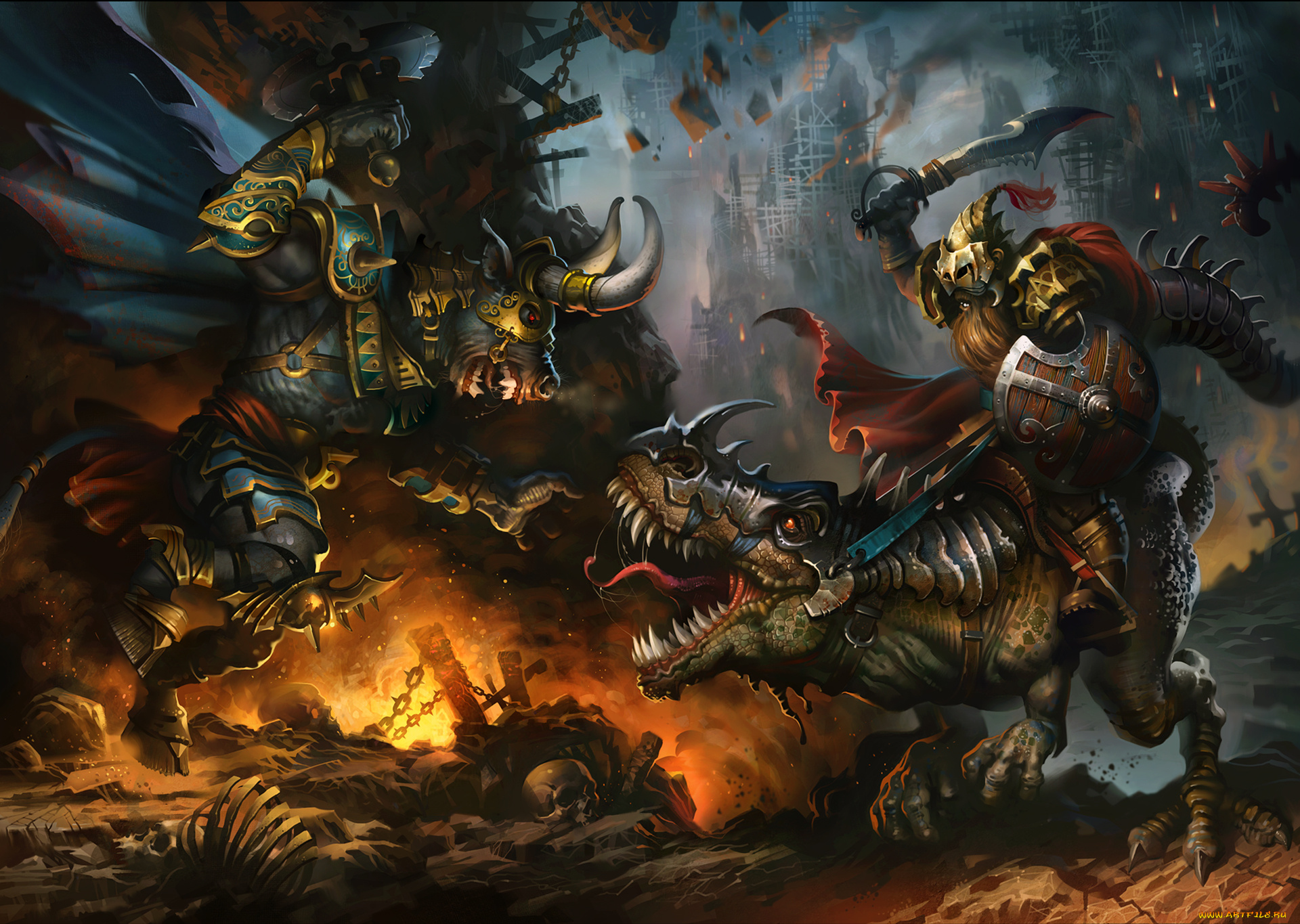 фэнтези, существа, сражение