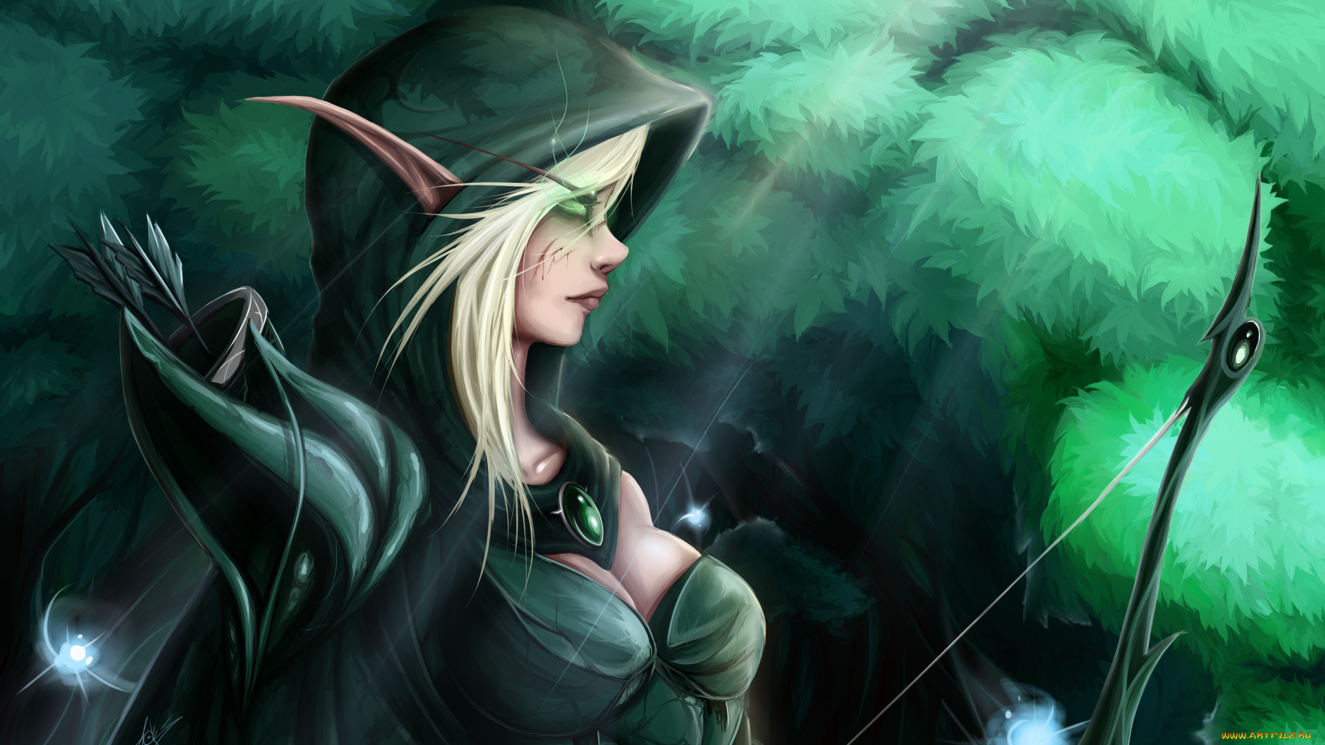 фэнтези, эльфы, стрелы, уши