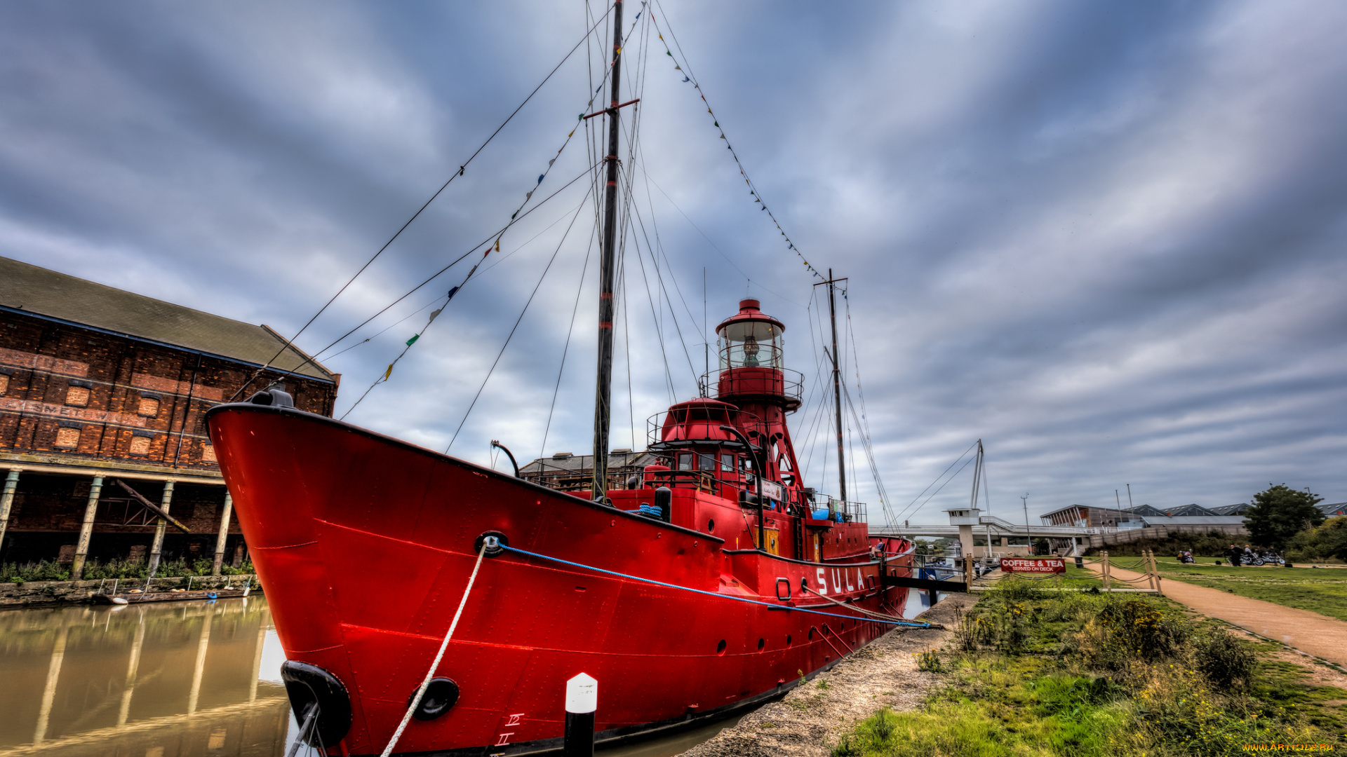 корабли, другое, причал, судно