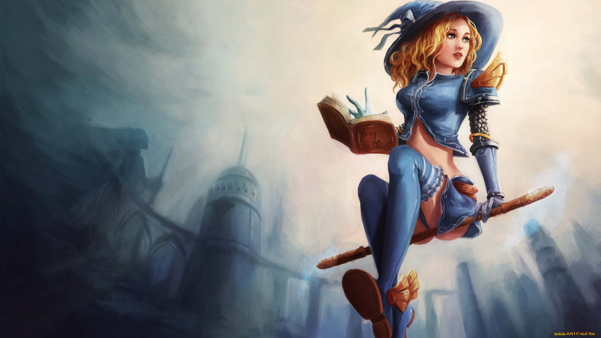 видео, игры, league, of, legends, lux, league, of, legends, magic, stick, witch, blonde, sexy, book, hat