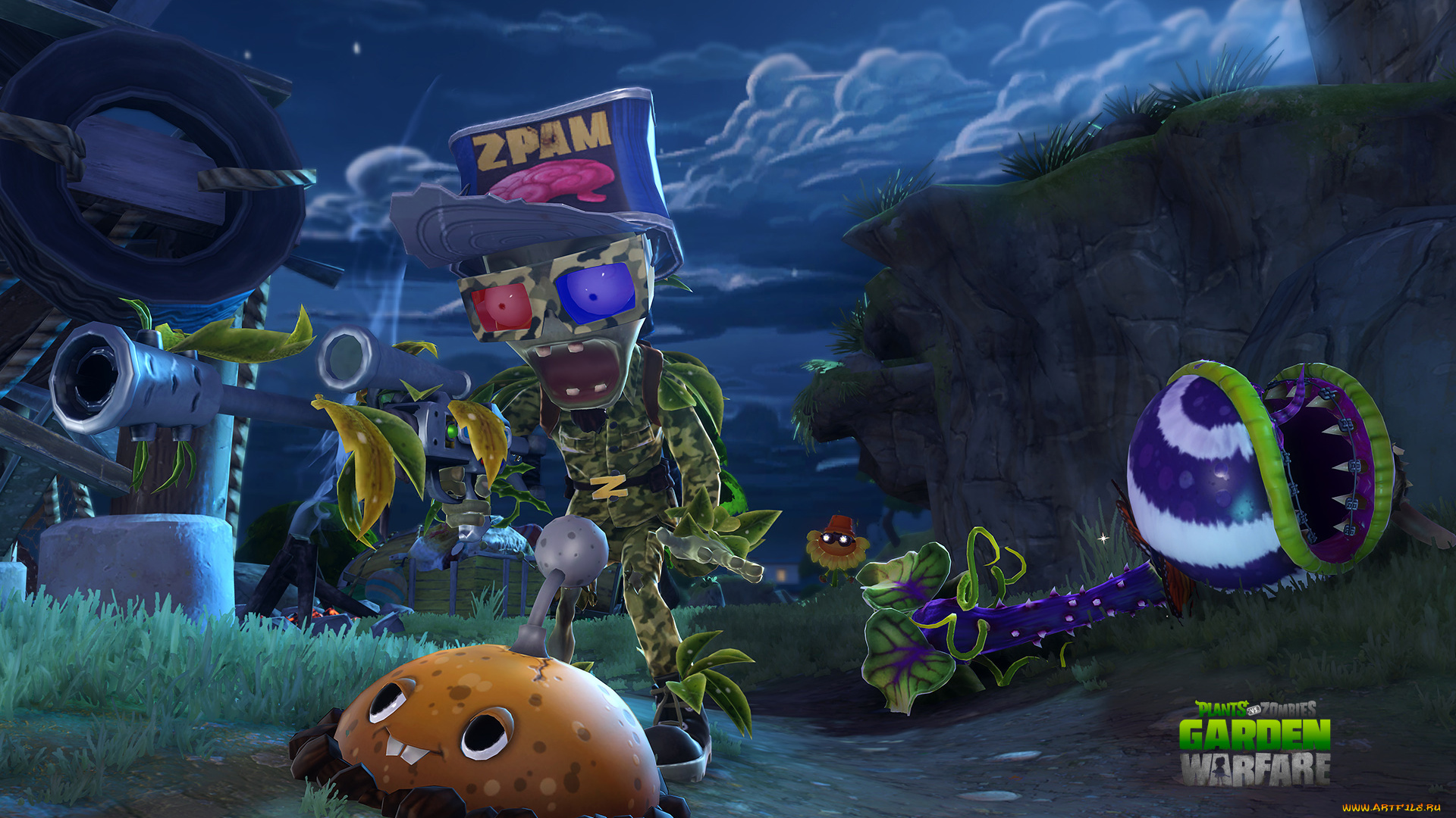 видео, игры, plants, vs, , zombies, , garden, warfare, растение