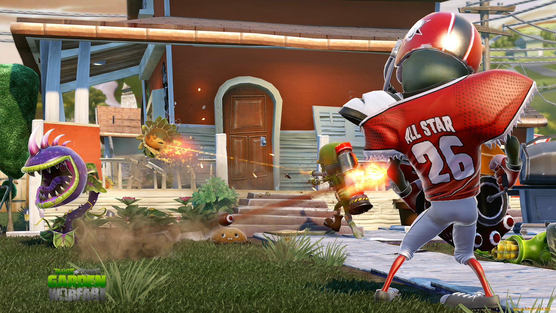 видео, игры, plants, vs, , zombies, , garden, warfare, зомби