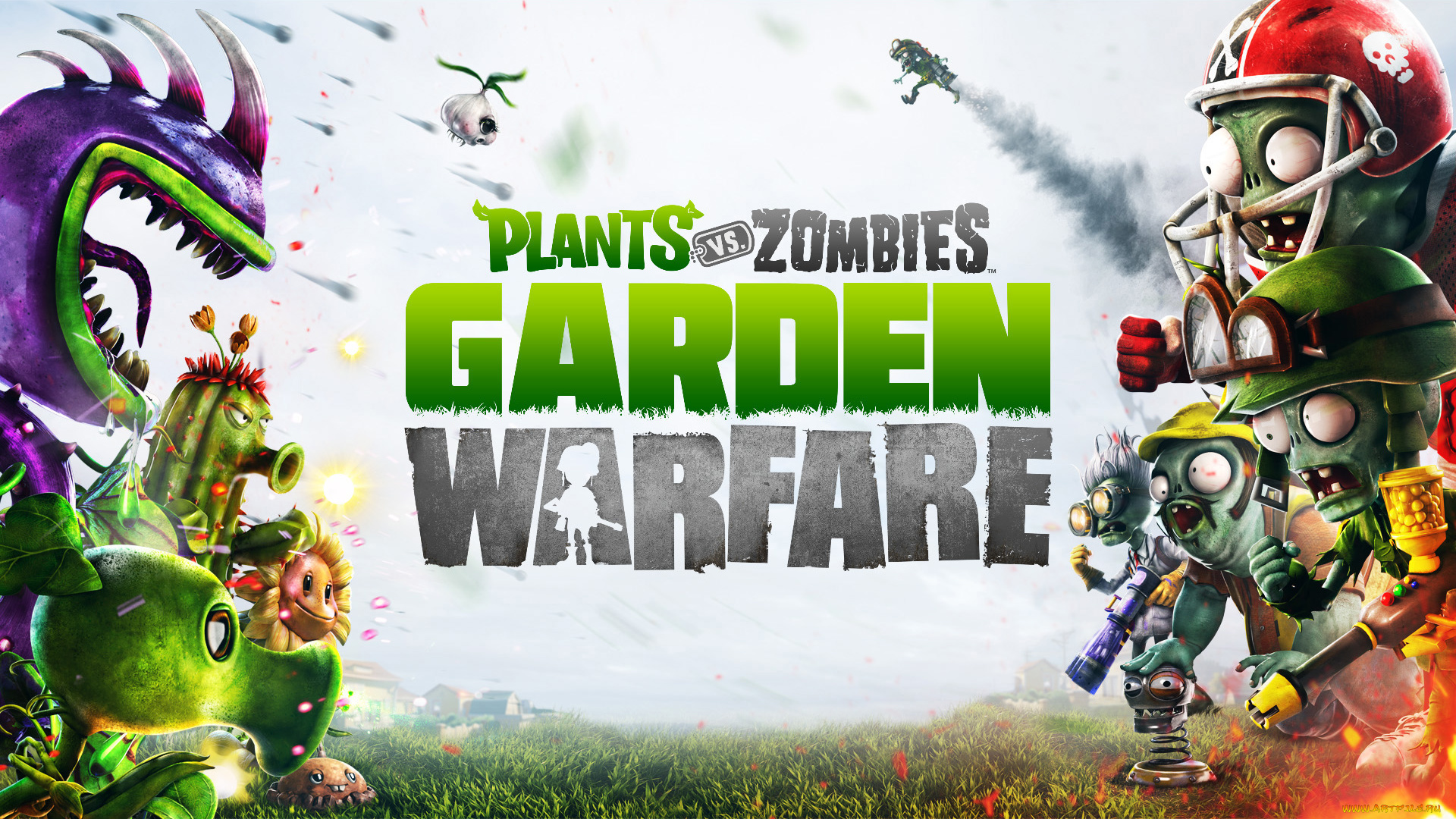видео, игры, plants, vs, , zombies, , garden, warfare, зомби, растение