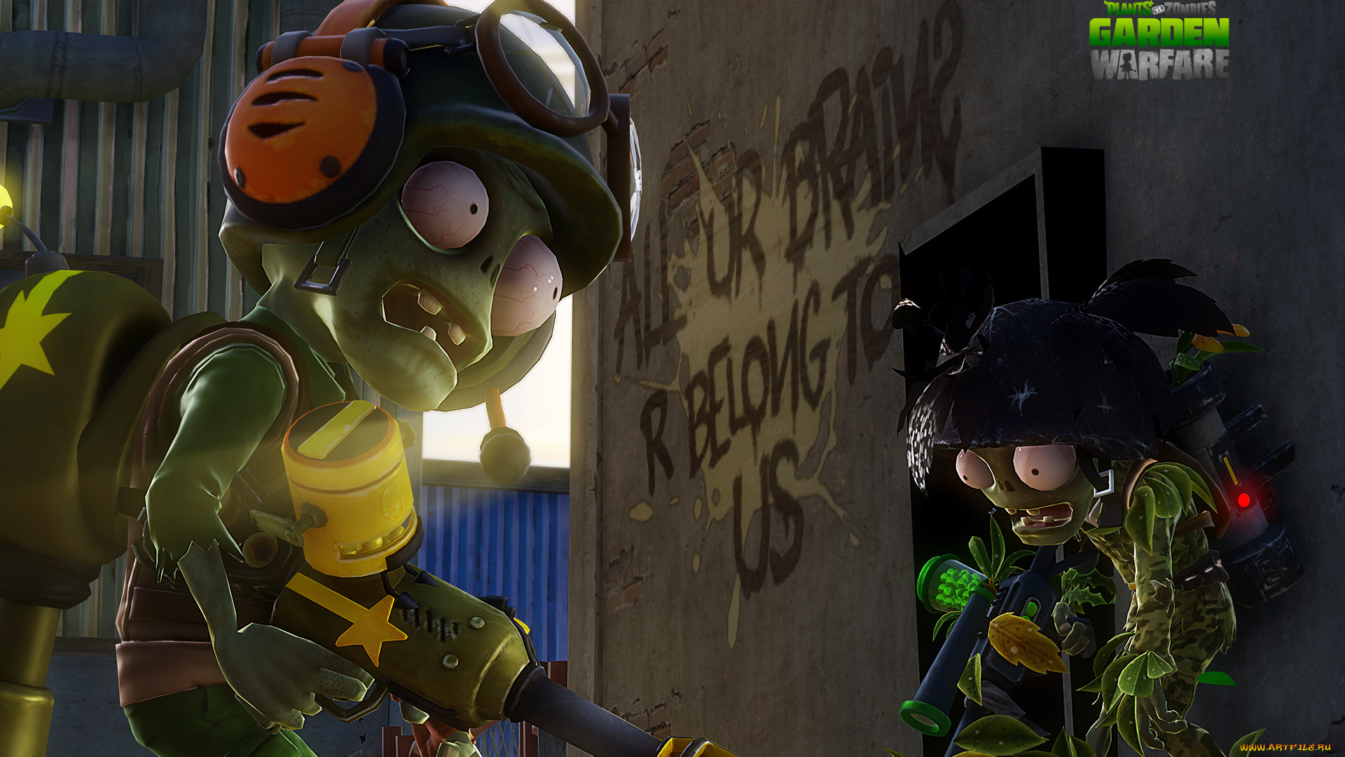 видео, игры, plants, vs, , zombies, , garden, warfare, зомби