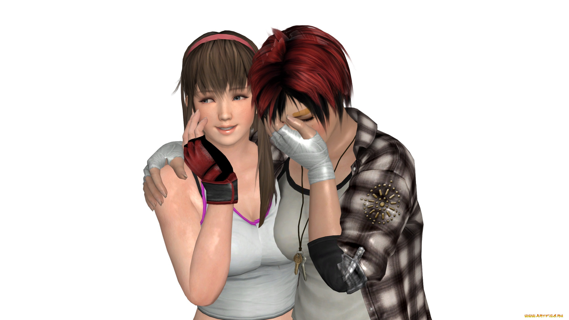 3д, графика, аниме, , anime, взгляд, девушки, фон