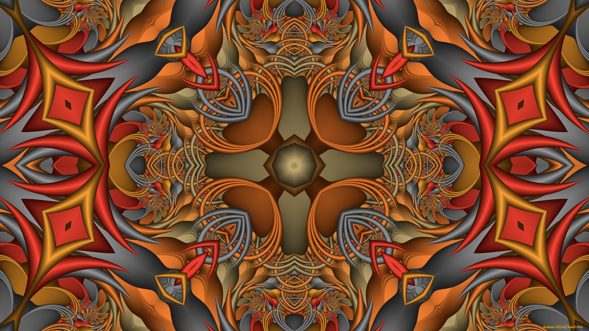 3д, графика, фракталы, , fractal, узор, фон, цвета