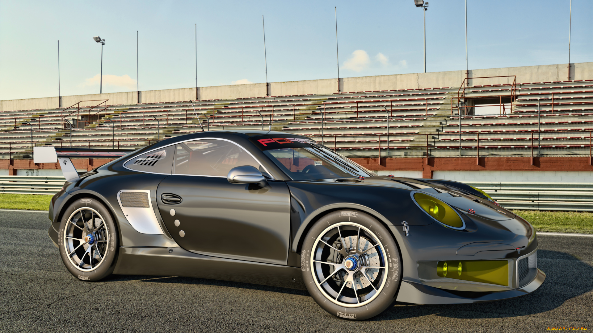 автомобили, 3д, porsche, 2014г