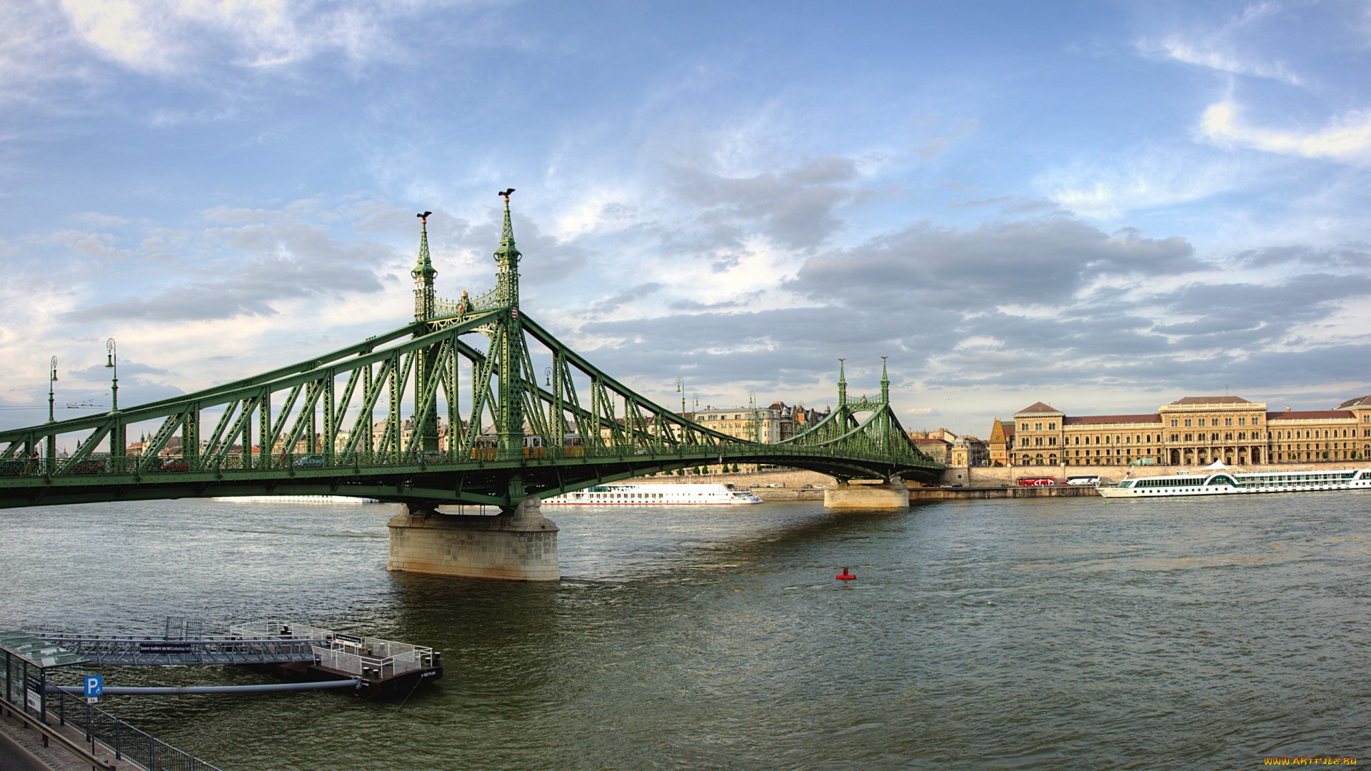 budapest, -, freiheitsbr&, 252, cke, города, будапешт, , венгрия, река, мост