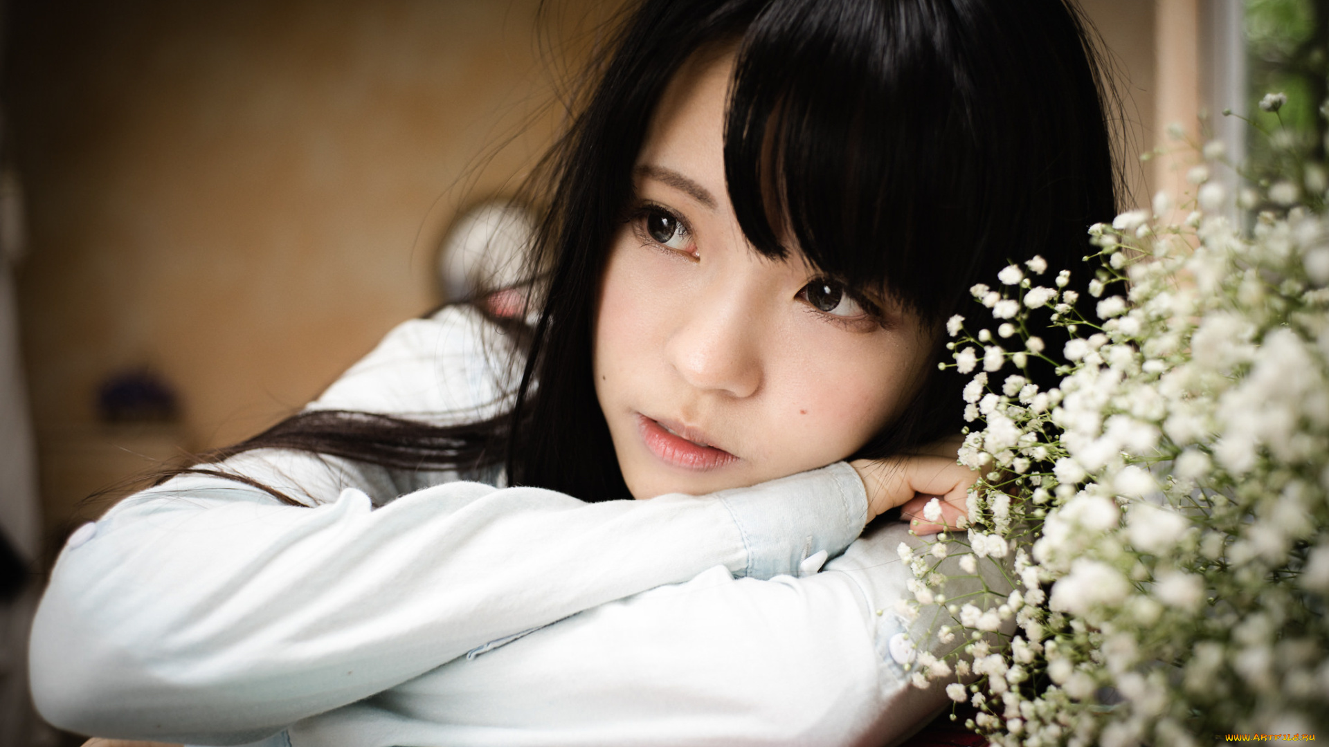 девушки, -unsort, , азиатки, взгляд, лицо