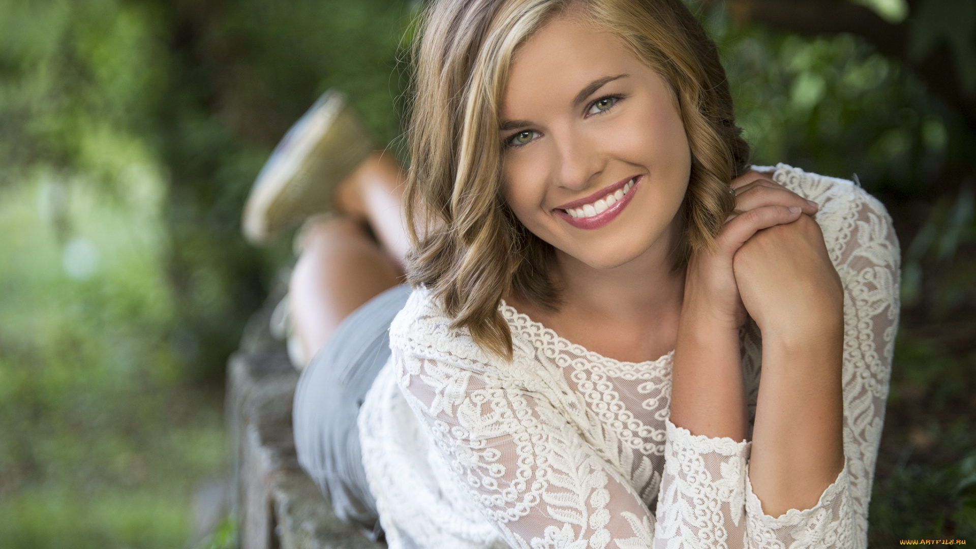 девушки, -unsort, , блондинки, лицо, улыбка