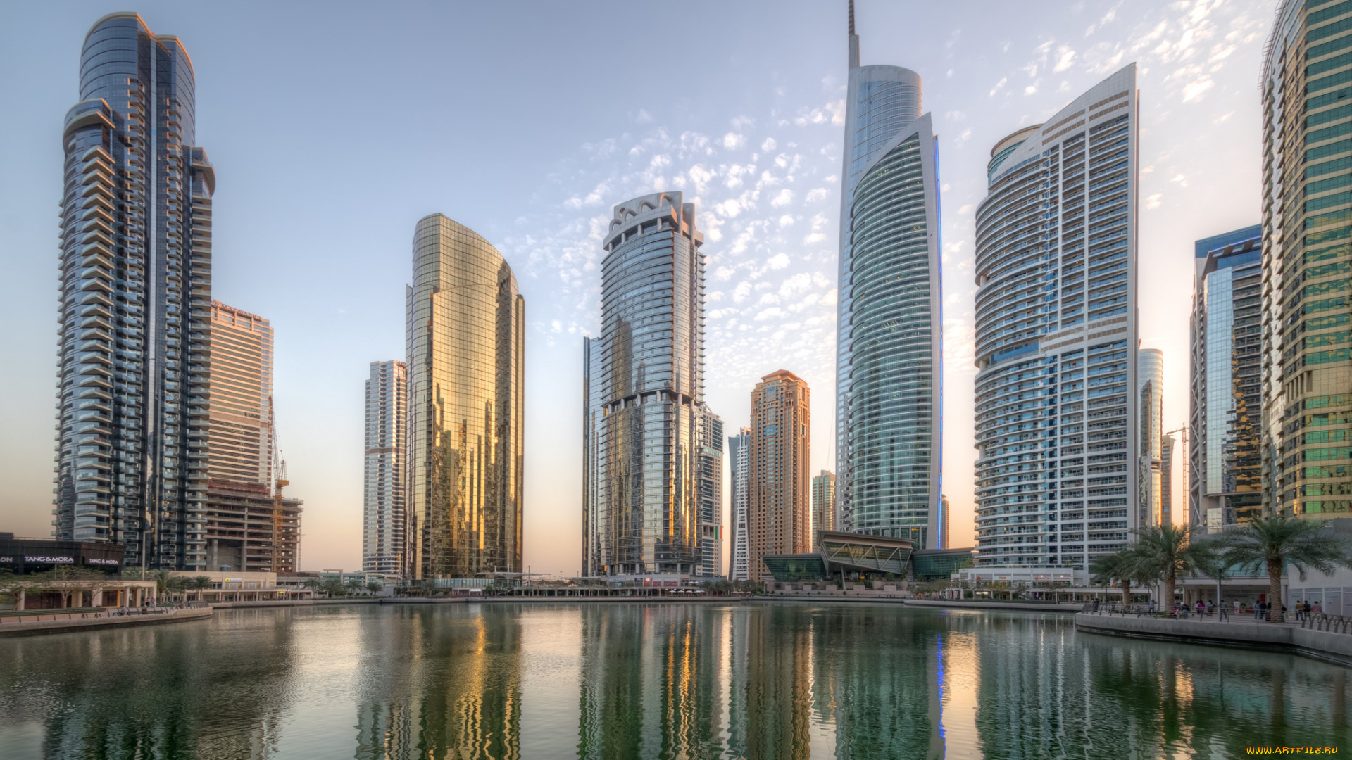 jumeirah, lakes, towers, -, dubai, города, дубай, , оаэ, водоем, небоскребы