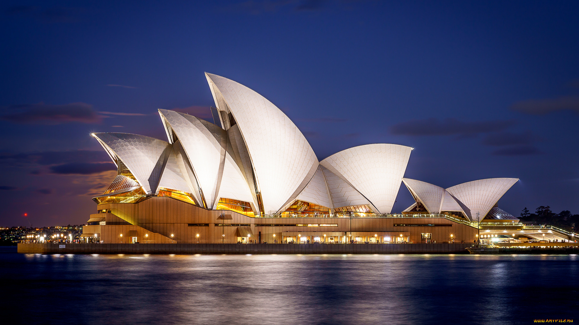 sydney, opera, house, города, сидней, , австралия, ночь, здание, огни