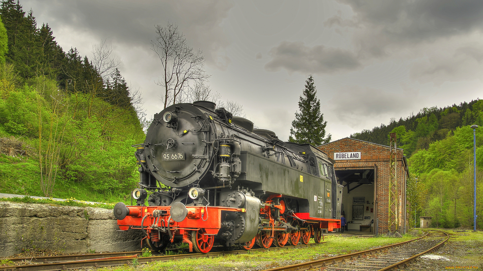 техника, паровозы, железная, дорога, рельсы, паровоз