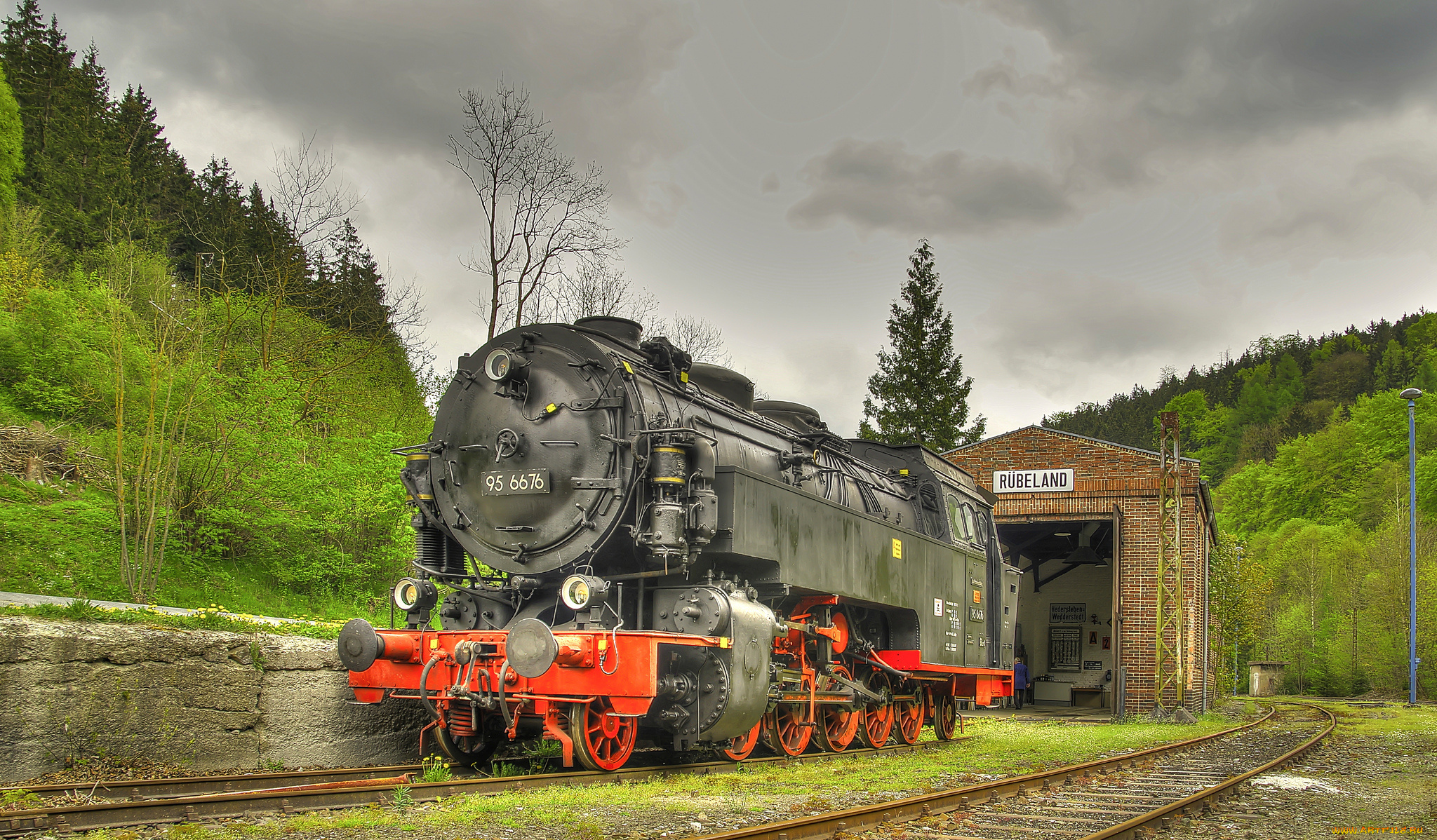 техника, паровозы, железная, дорога, рельсы, паровоз