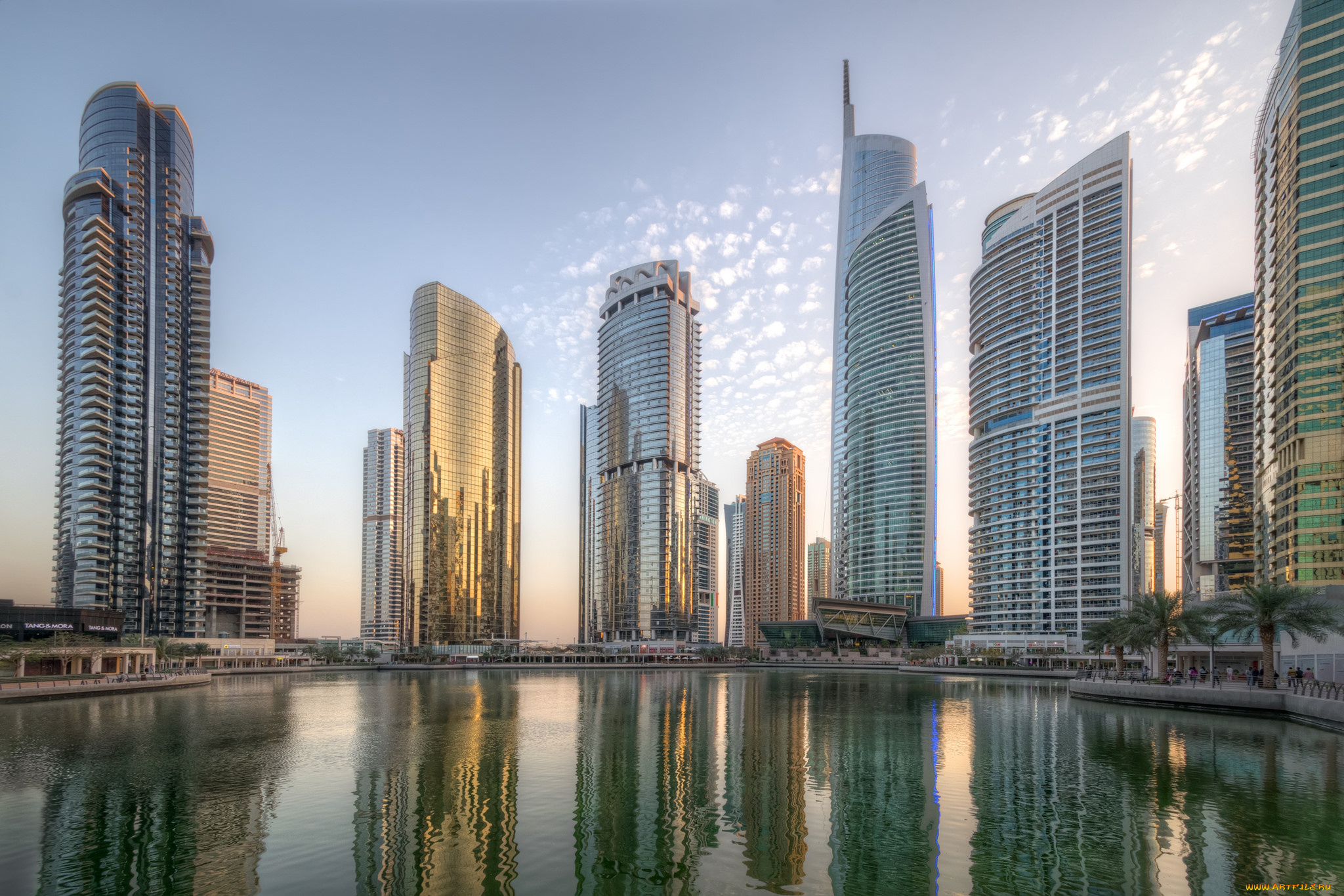 jumeirah, lakes, towers, -, dubai, города, дубай, , оаэ, водоем, небоскребы