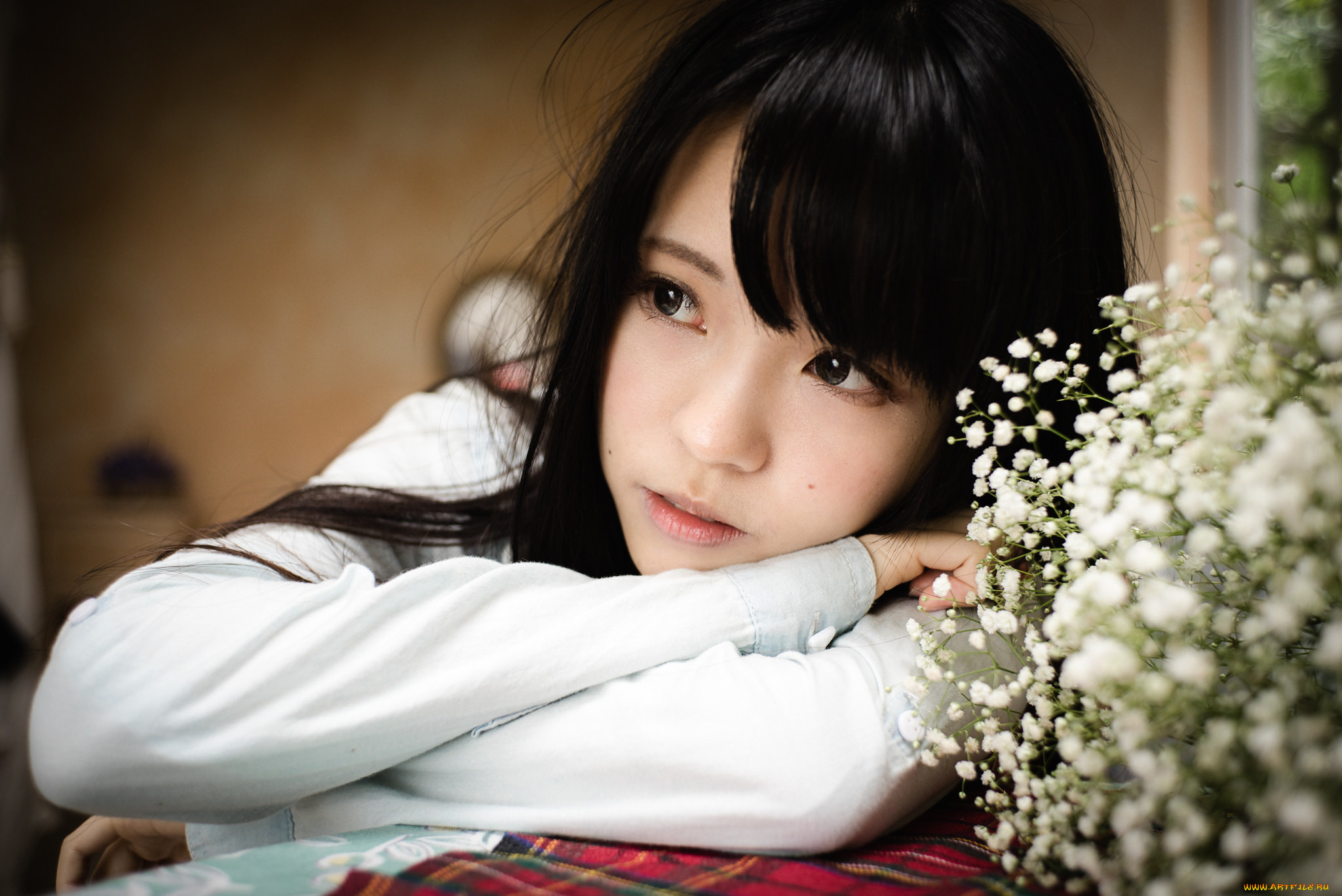 девушки, -unsort, , азиатки, взгляд, лицо