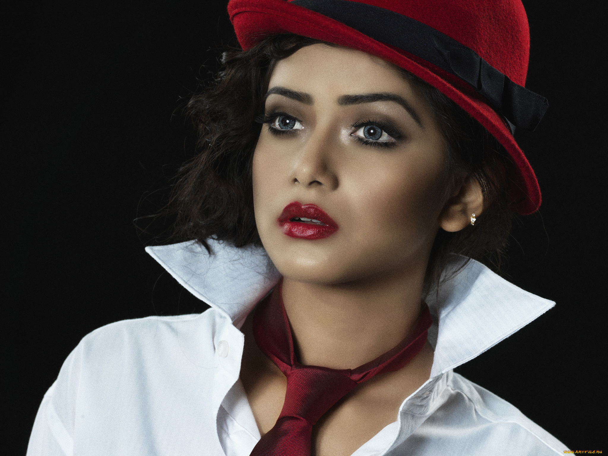 девушки, -unsort, , лица, , портреты, лицо, шляпа, взгляд