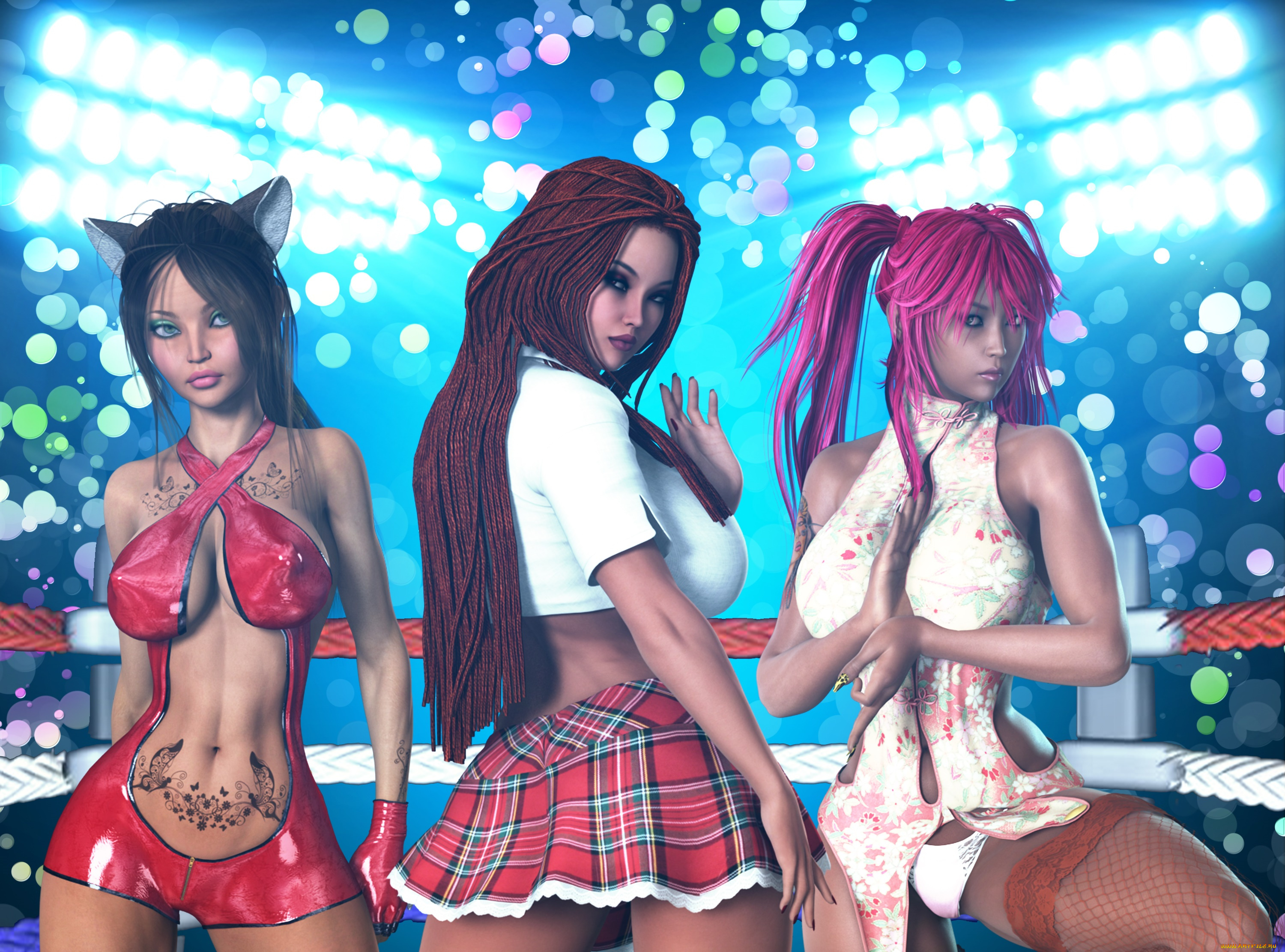 3д, графика, люди, , people, фон, взгляд, девушки