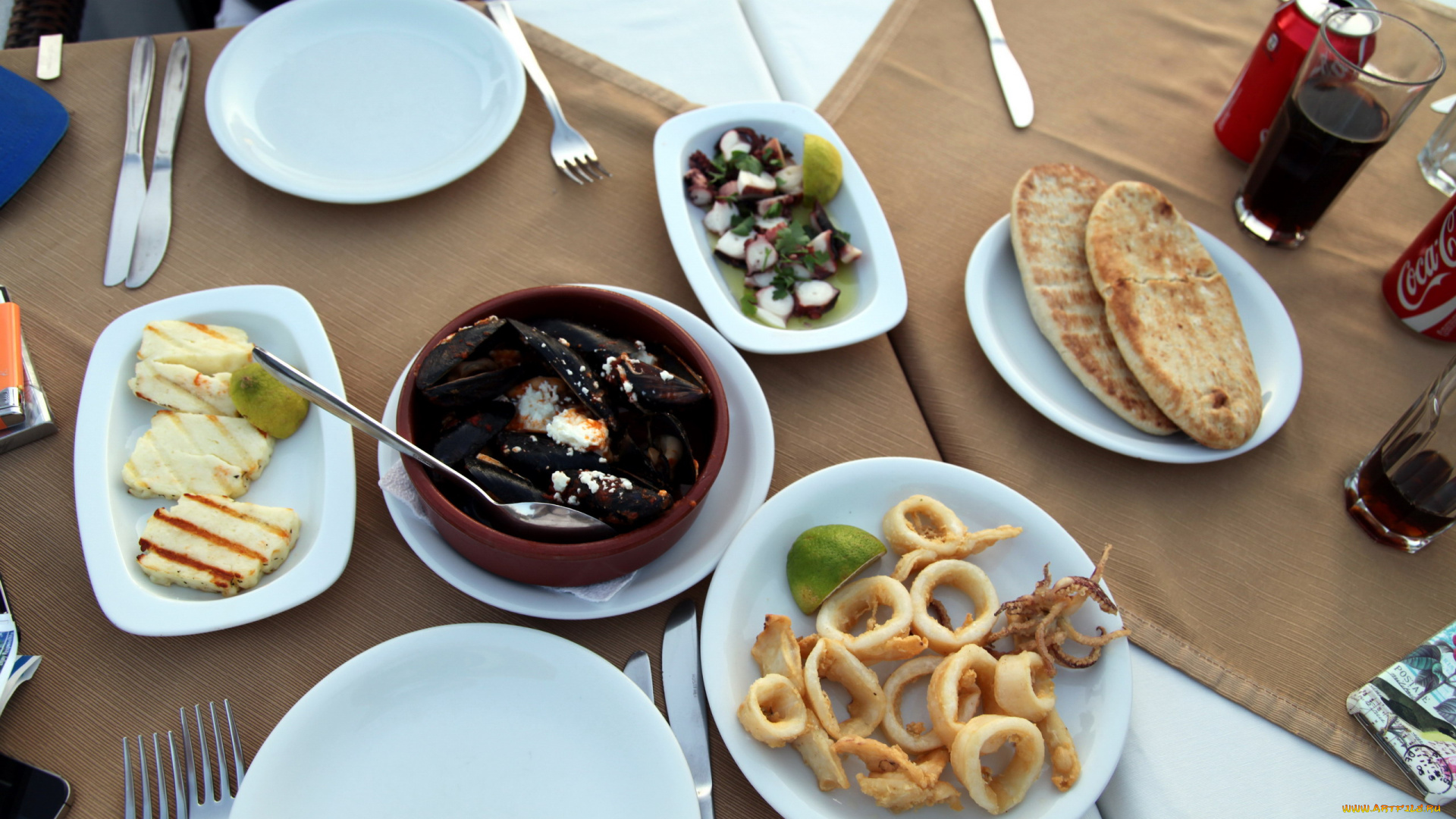 еда, разное, сыр, кальмары, мидии, лепешки