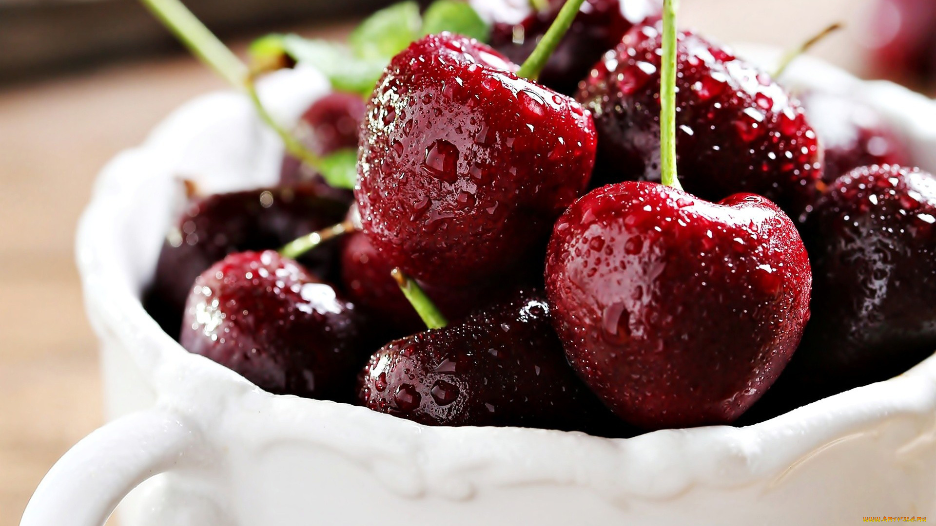 еда, вишня, , черешня, капли, макро