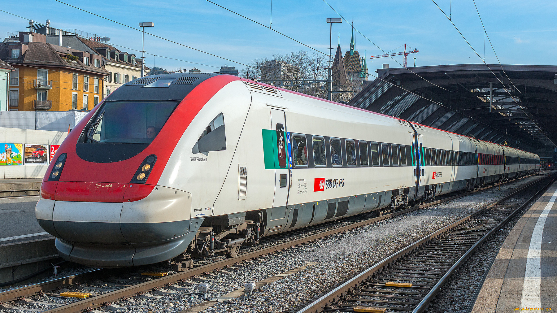 техника, поезда, состав, локомотив, рельсы