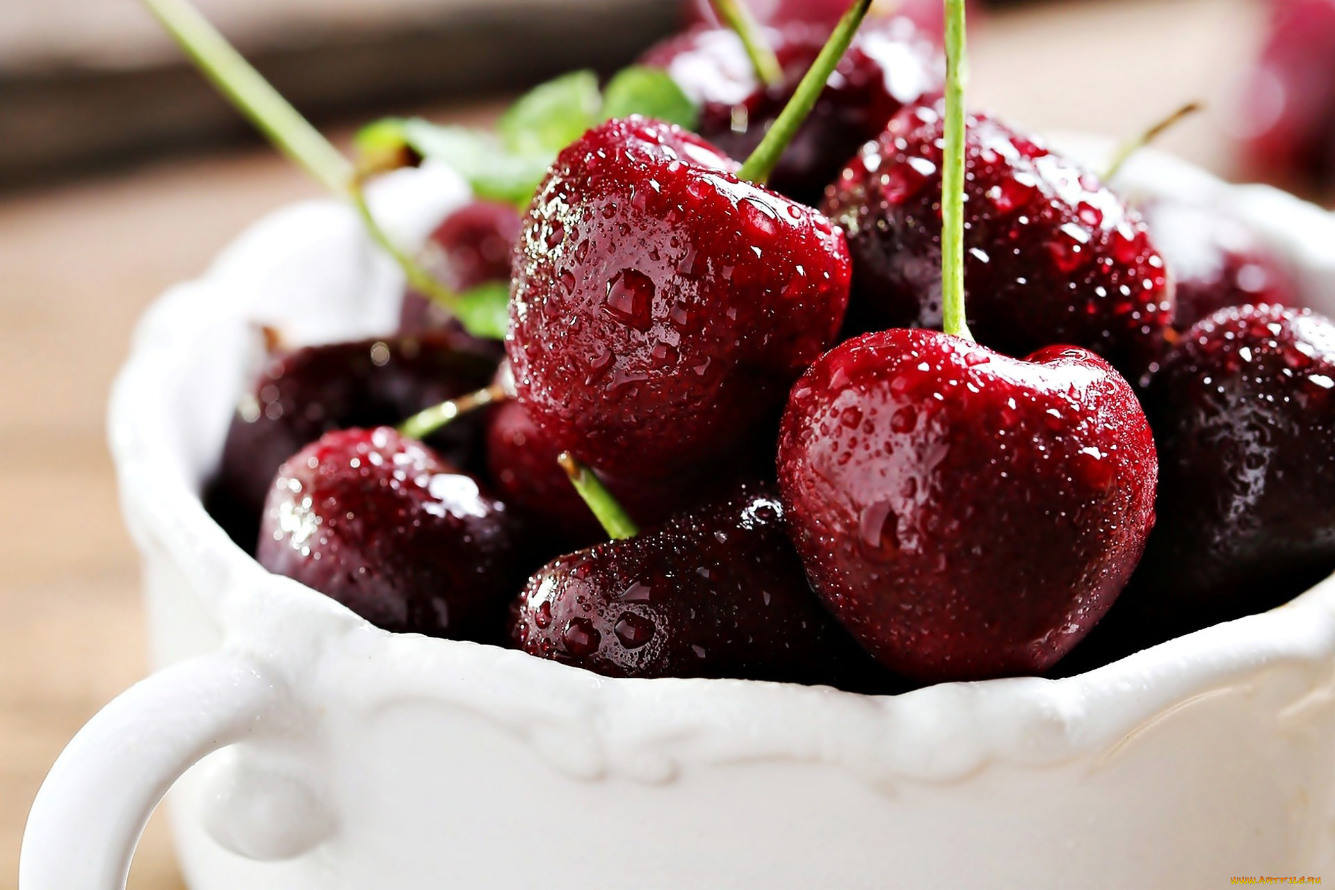 еда, вишня, , черешня, капли, макро