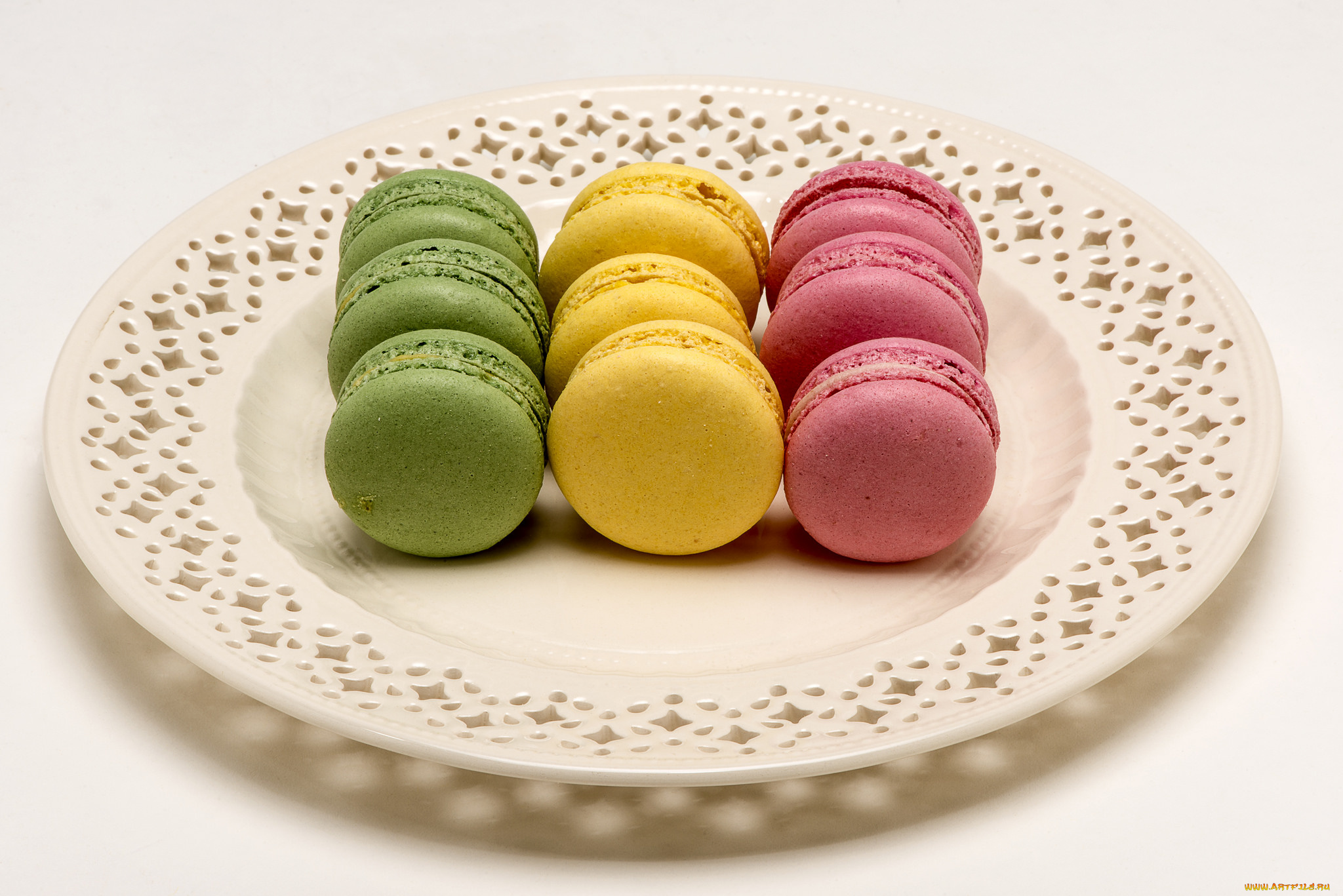 еда, макаруны, миндальное, печенье