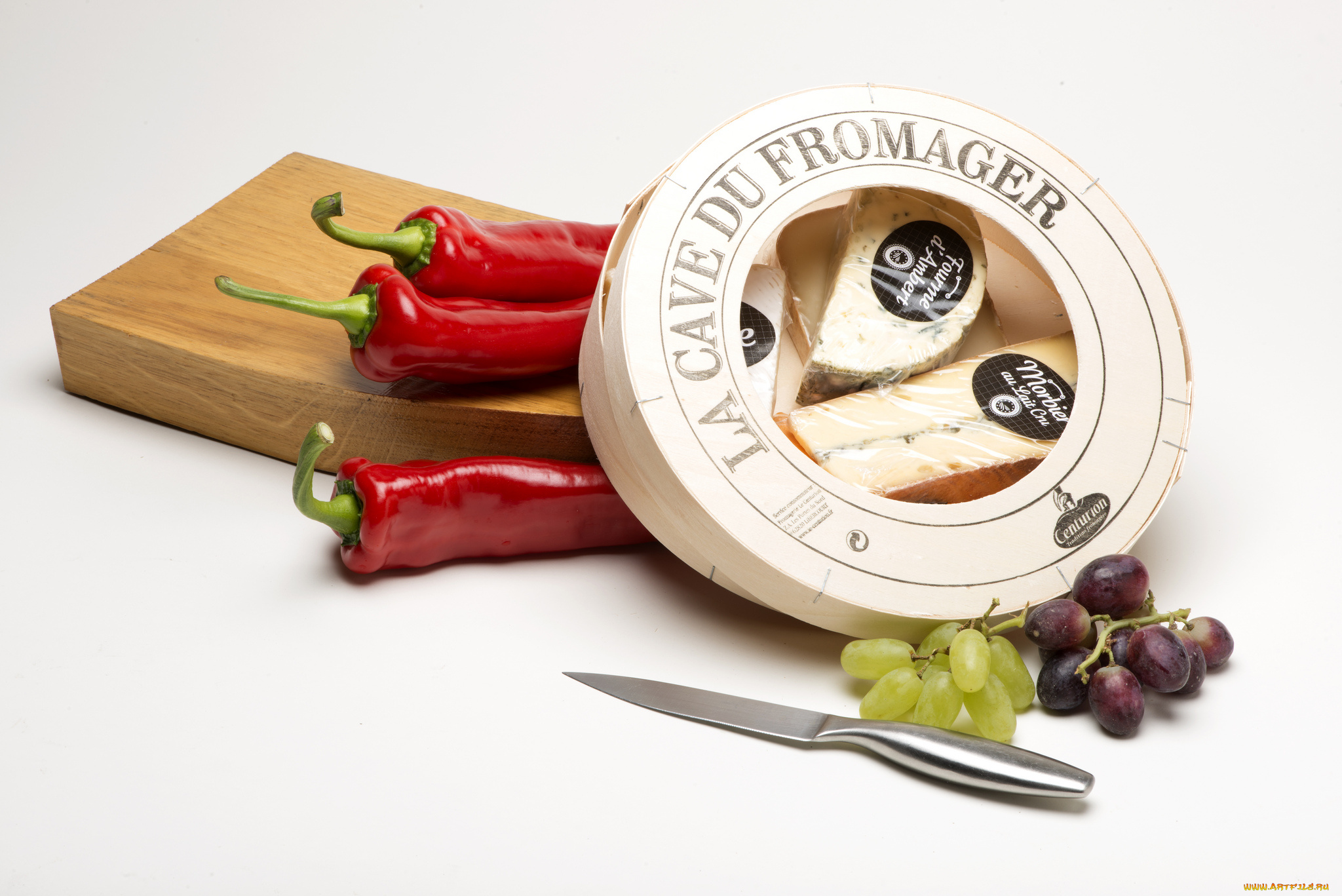еда, натюрморт, сыр, виноград, перец