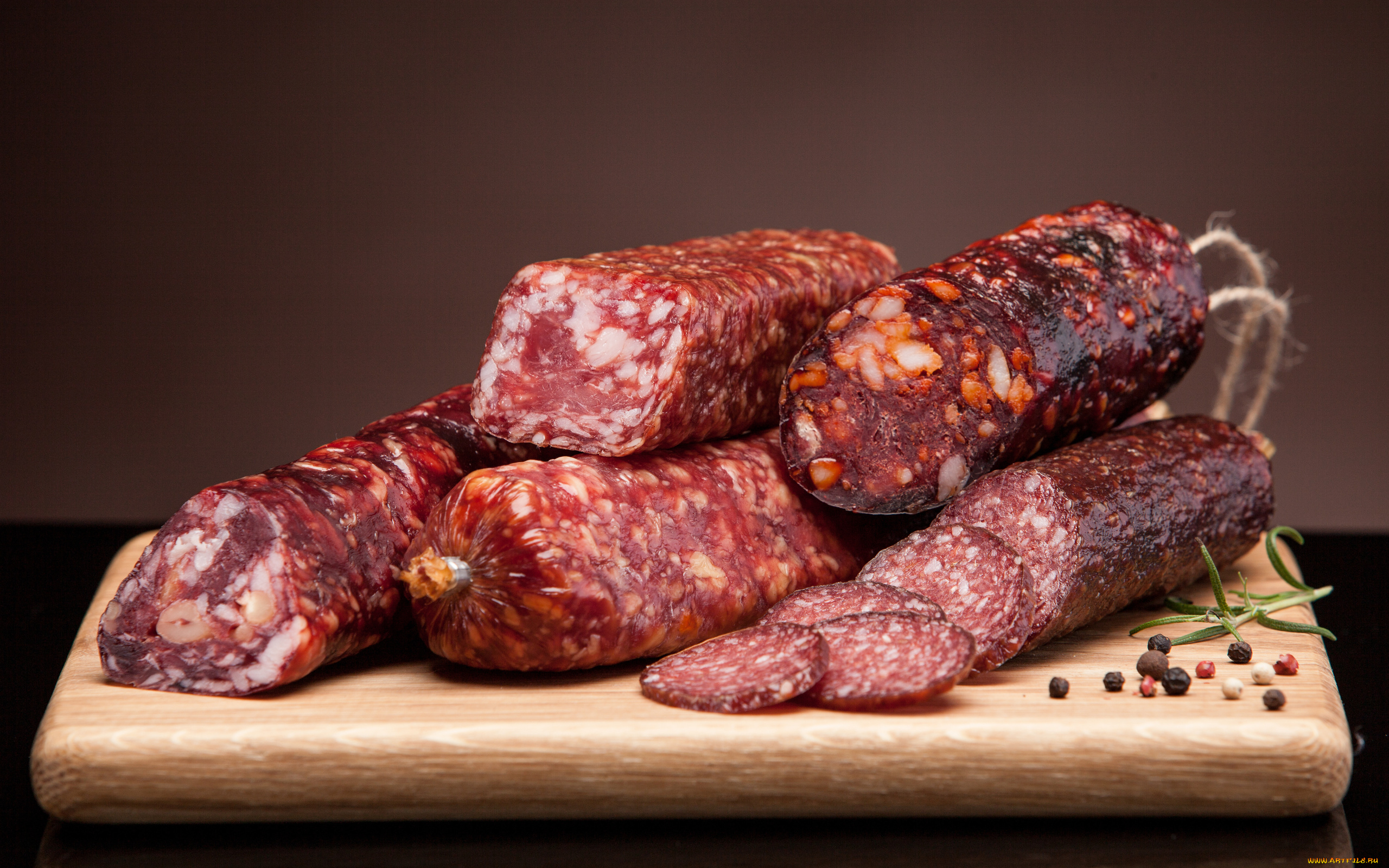 еда, колбасные, изделия, ассорти, копченая, колбаса