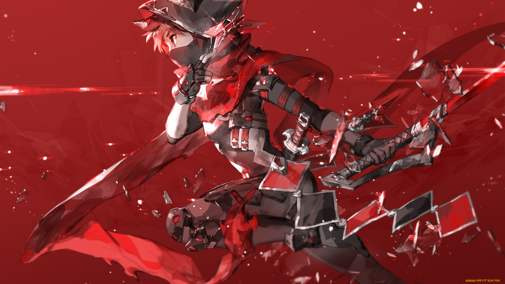 аниме, оружие, , техника, , технологии, фон, взгляд, девушка