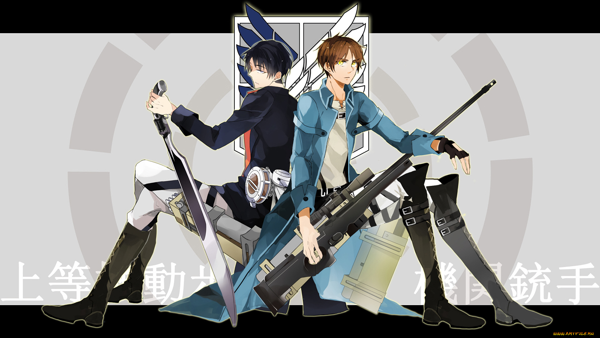 аниме, shingeki, no, kyojin, shingeki, no, kyojin, атака, титанов, арт