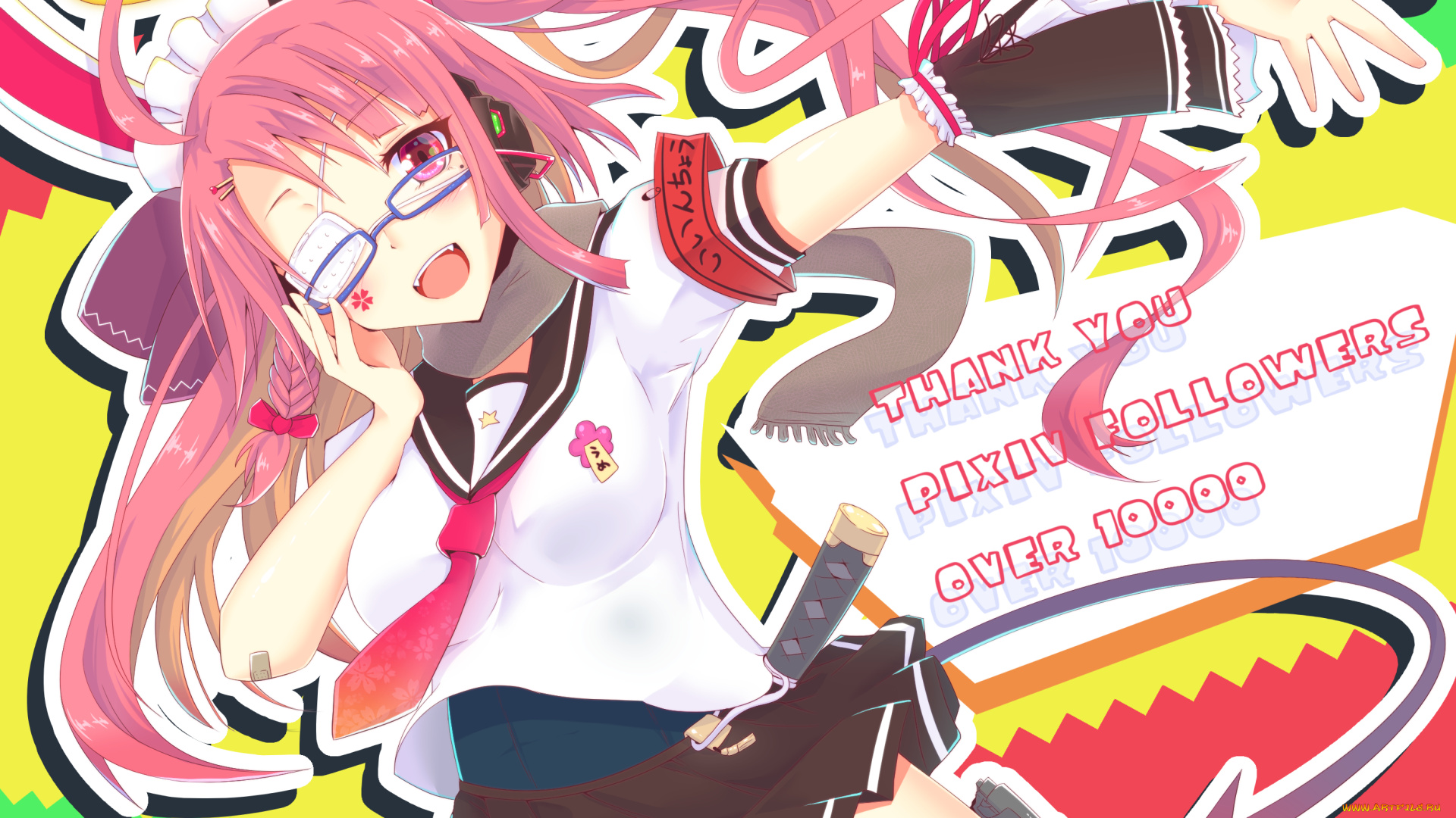 аниме, unknown, , другое, девушка, фон, взгляд