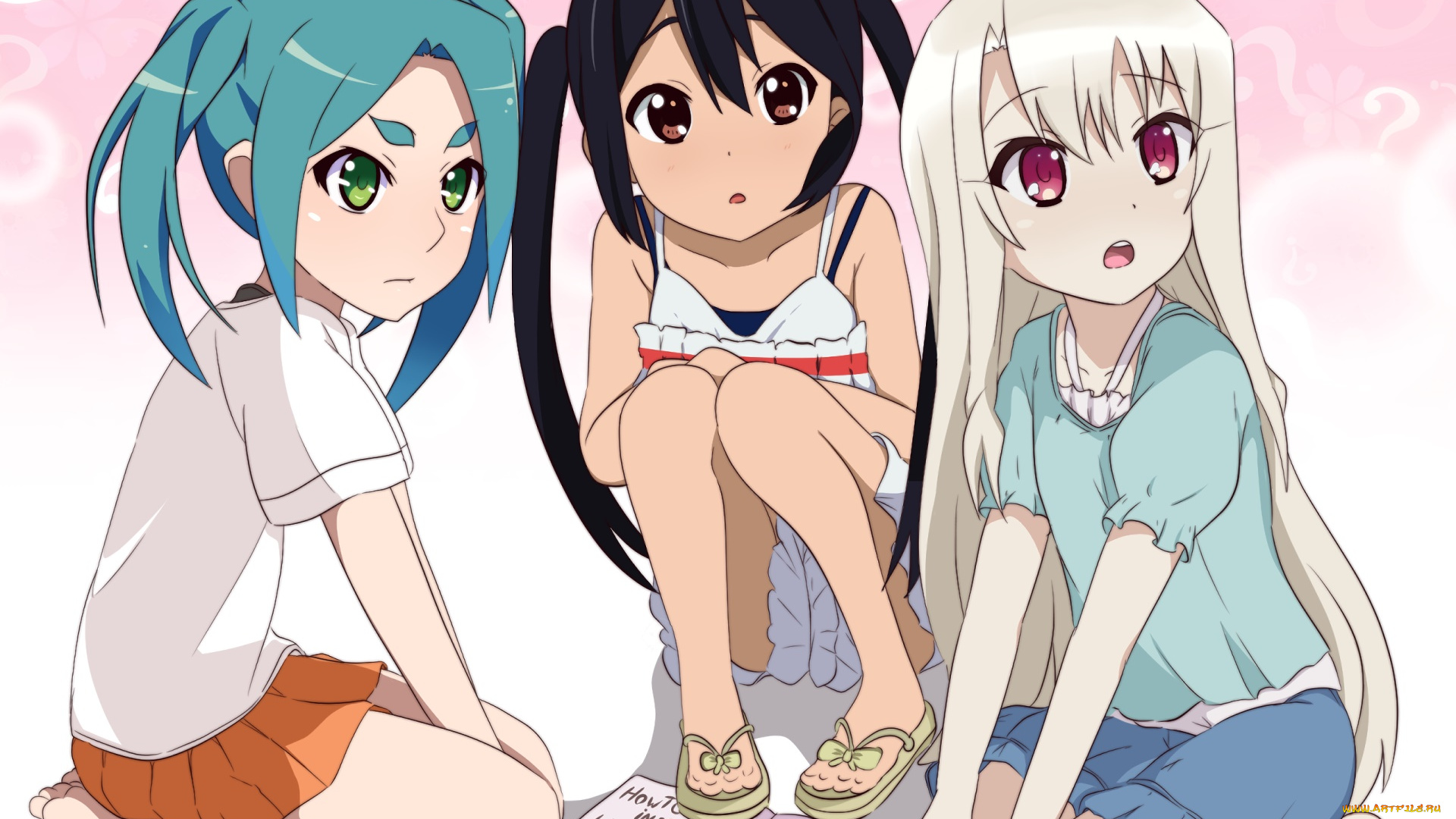 аниме, unknown, , другое, девушки, взгляд, фон