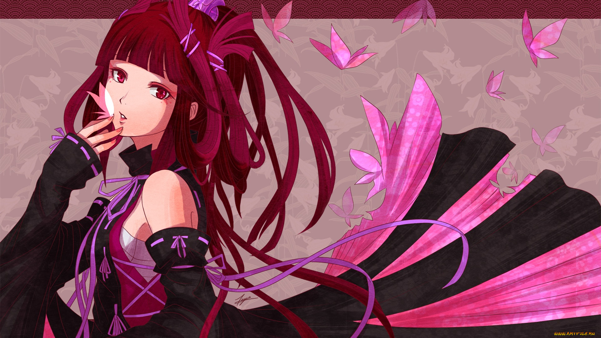 аниме, unknown, , другое, фон, взгляд, девушка