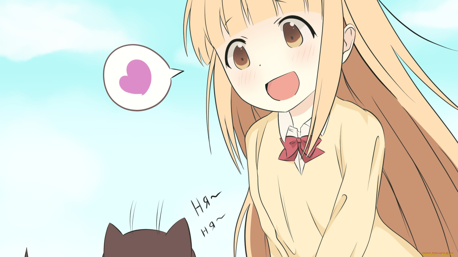 аниме, unknown, , другое, фон, взгляд, девушка