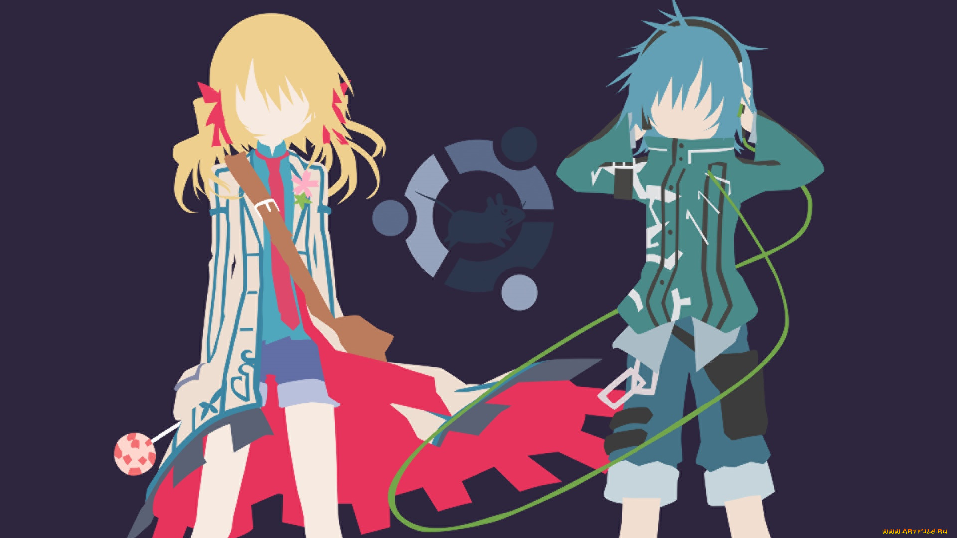 компьютеры, ubuntu, linux, логотип, фон