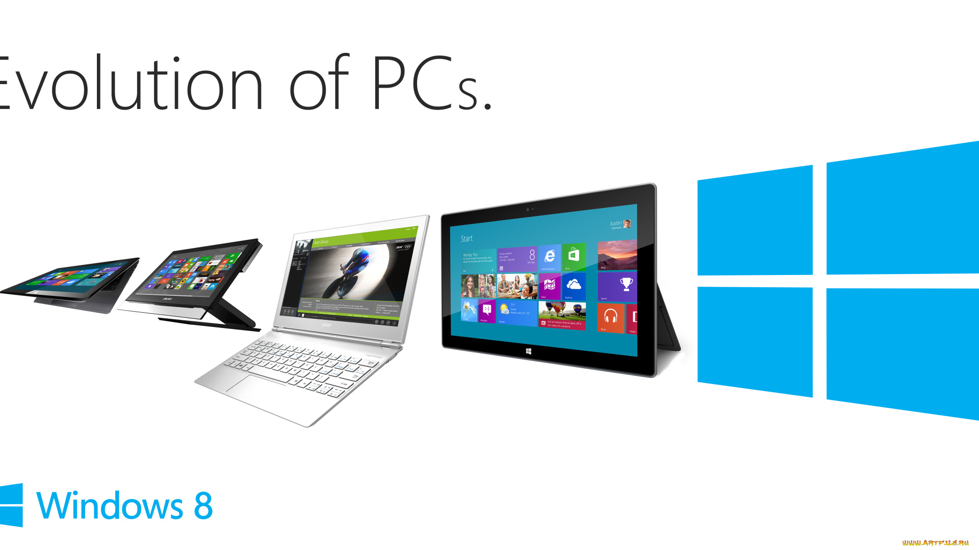 компьютеры, windows, 8, логотип, фон