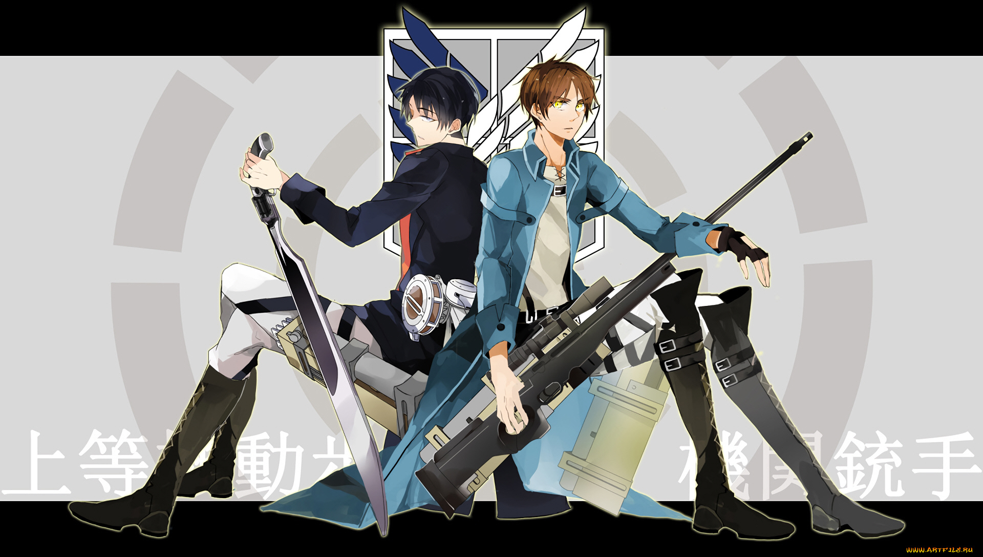 аниме, shingeki, no, kyojin, shingeki, no, kyojin, атака, титанов, арт