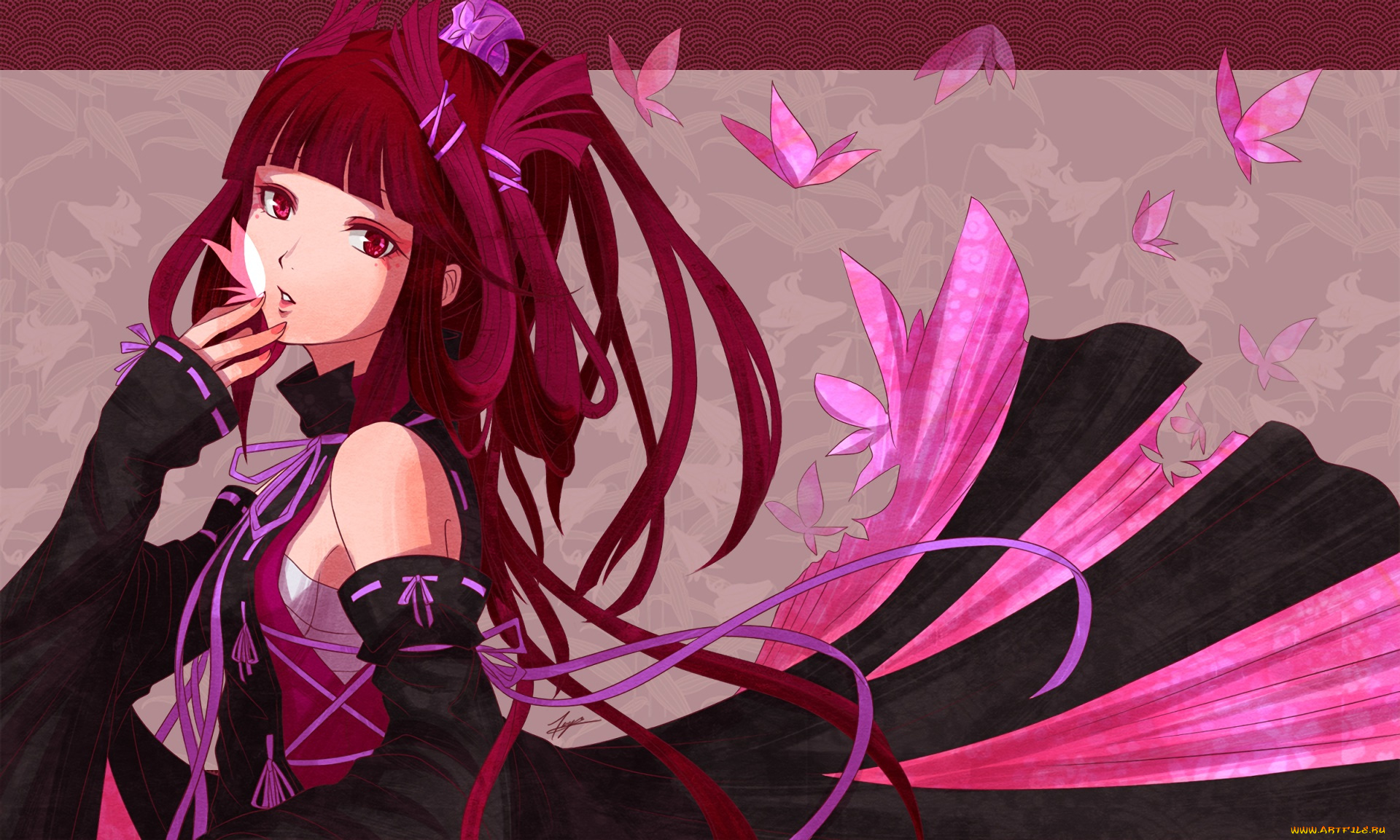 аниме, unknown, , другое, фон, взгляд, девушка