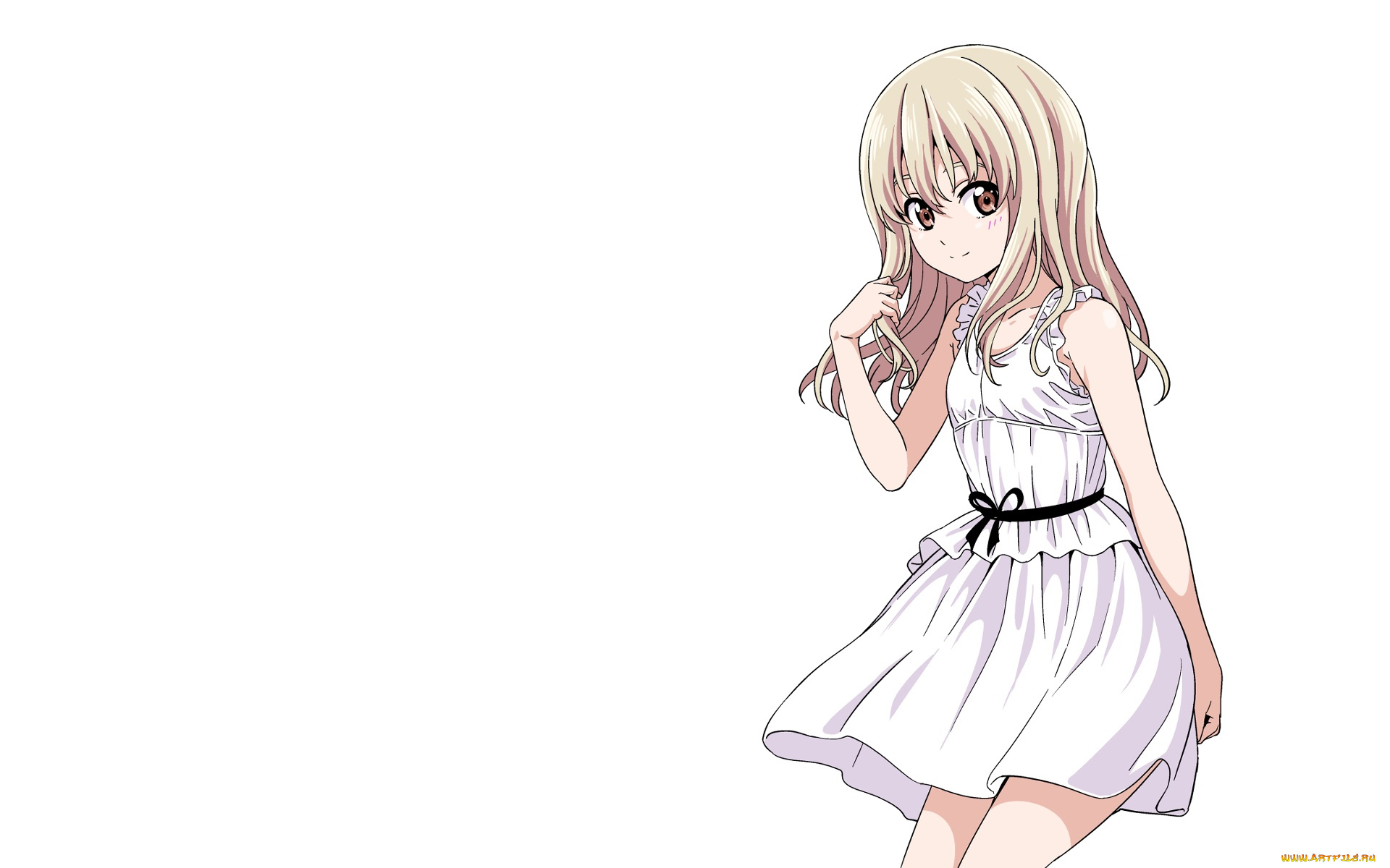 aho, girl, аниме, девушка, взгляд, фон