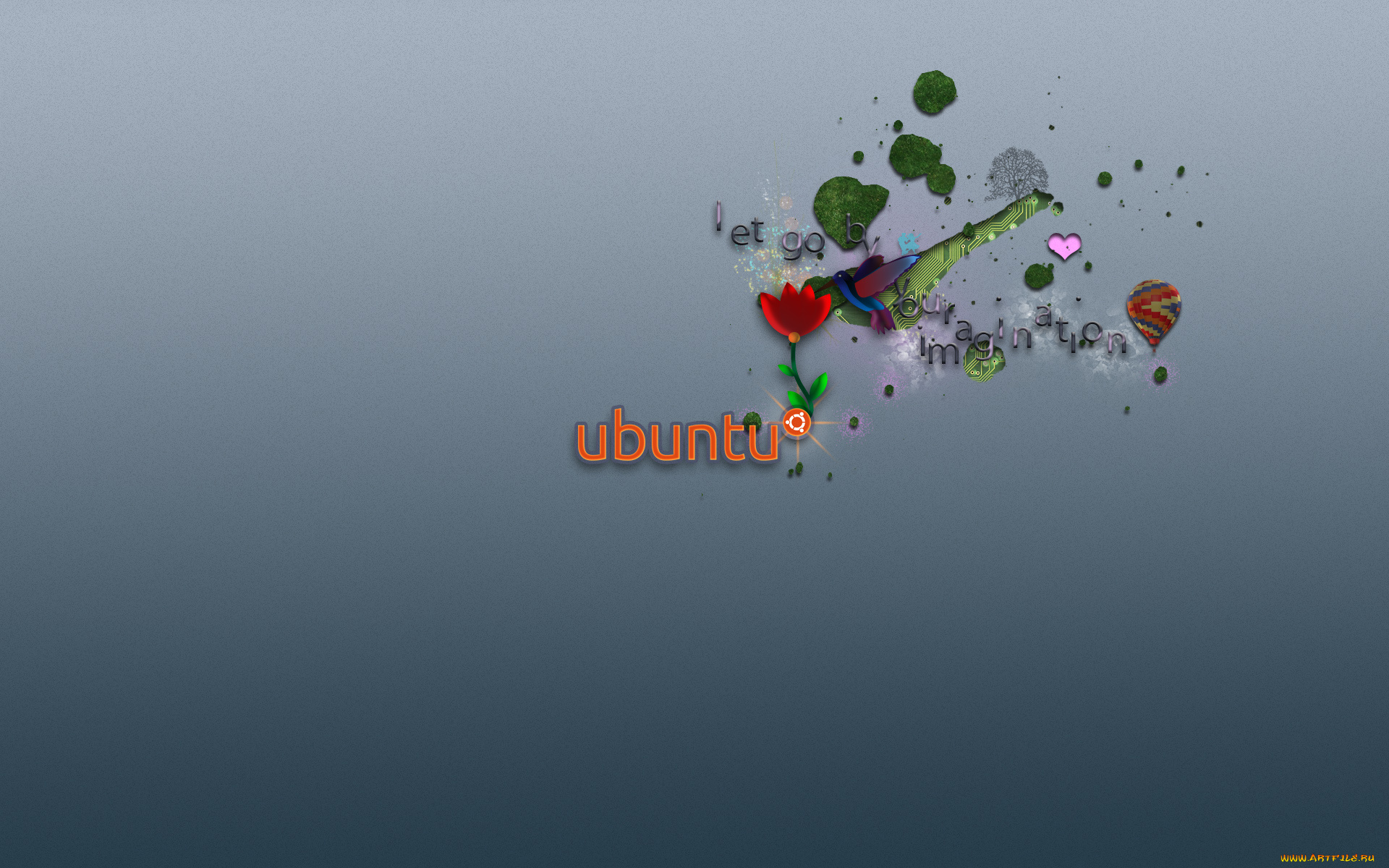 компьютеры, ubuntu, linux, логотип, фон