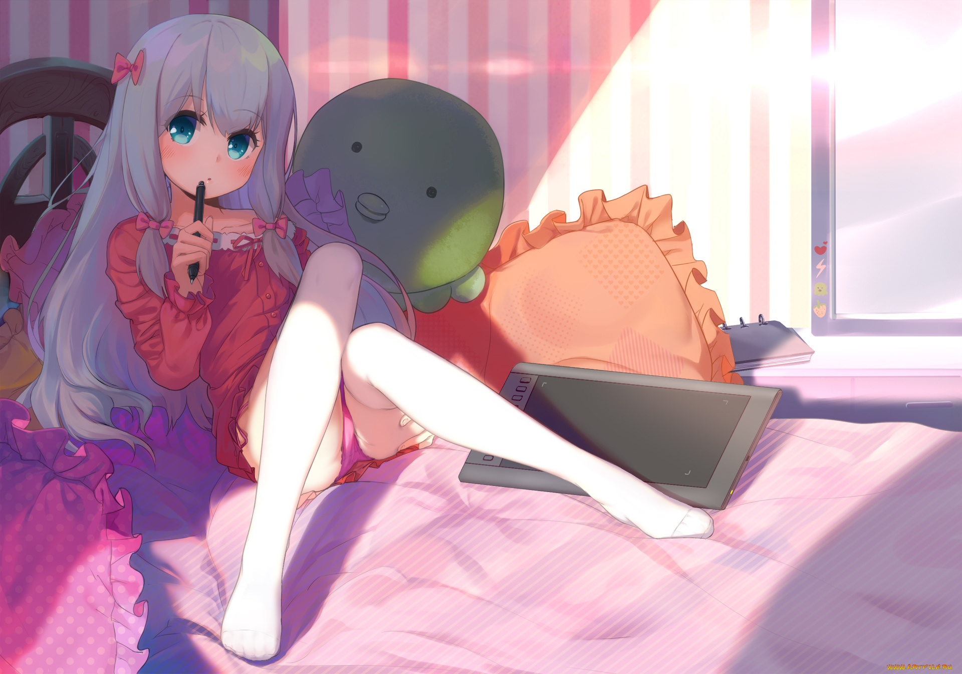 аниме, eromanga-sensei, фон, взгляд, девушка