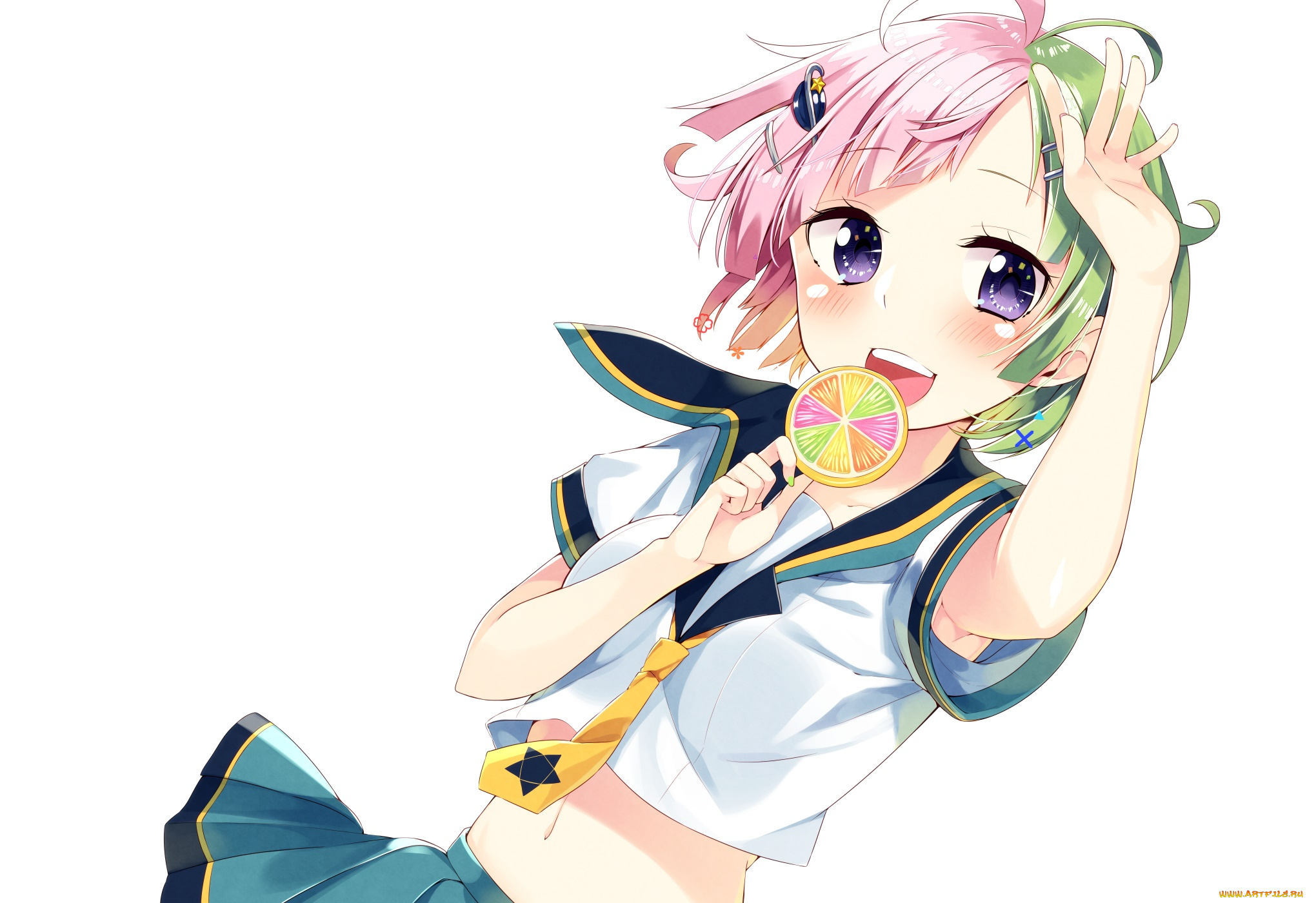 аниме, unknown, , другое, девушка, взгляд, фон