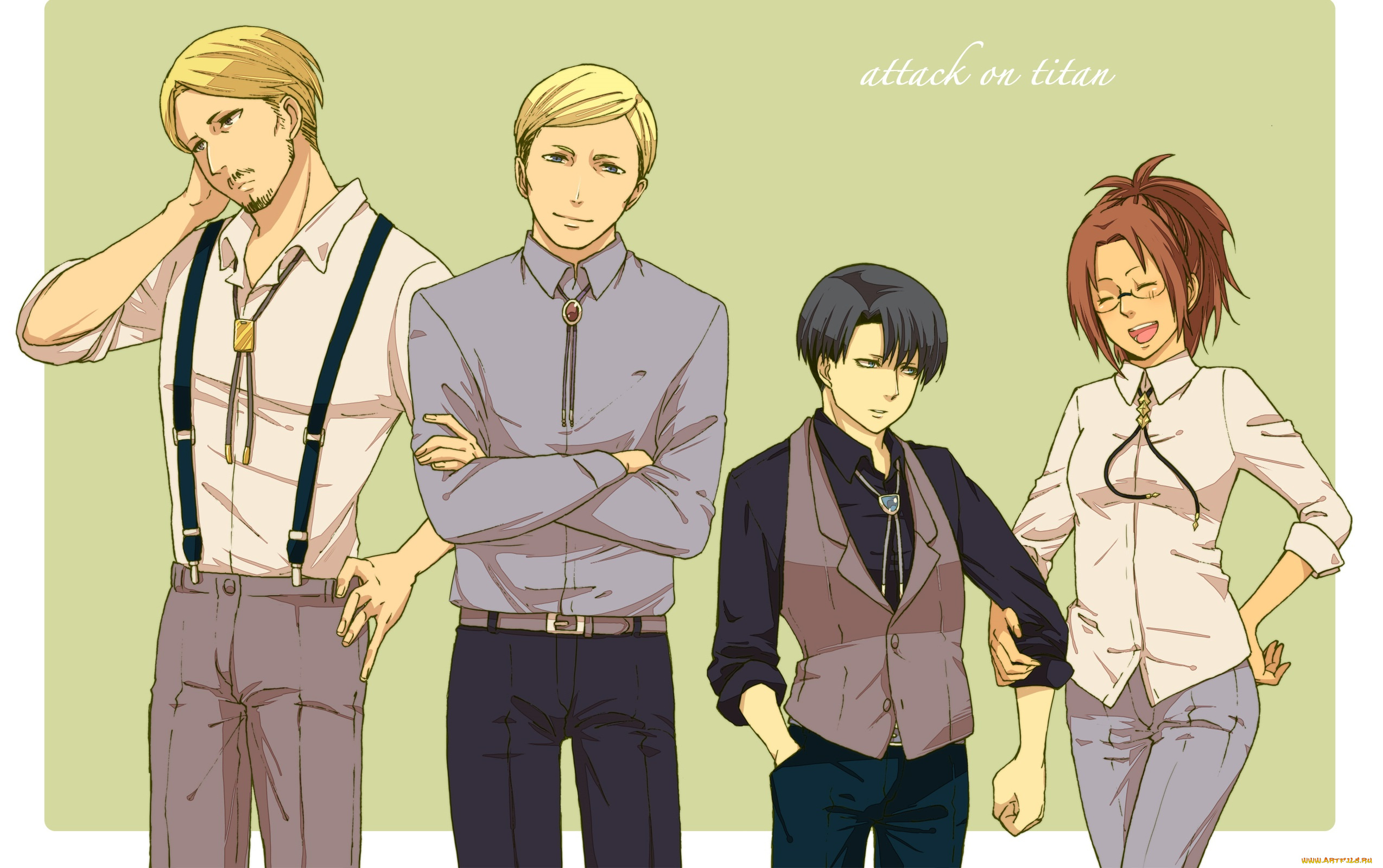 аниме, shingeki, no, kyojin, атака, титанов