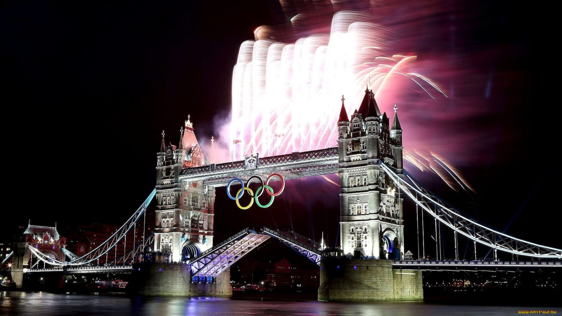 города, лондон, , великобритания, мост, город, река