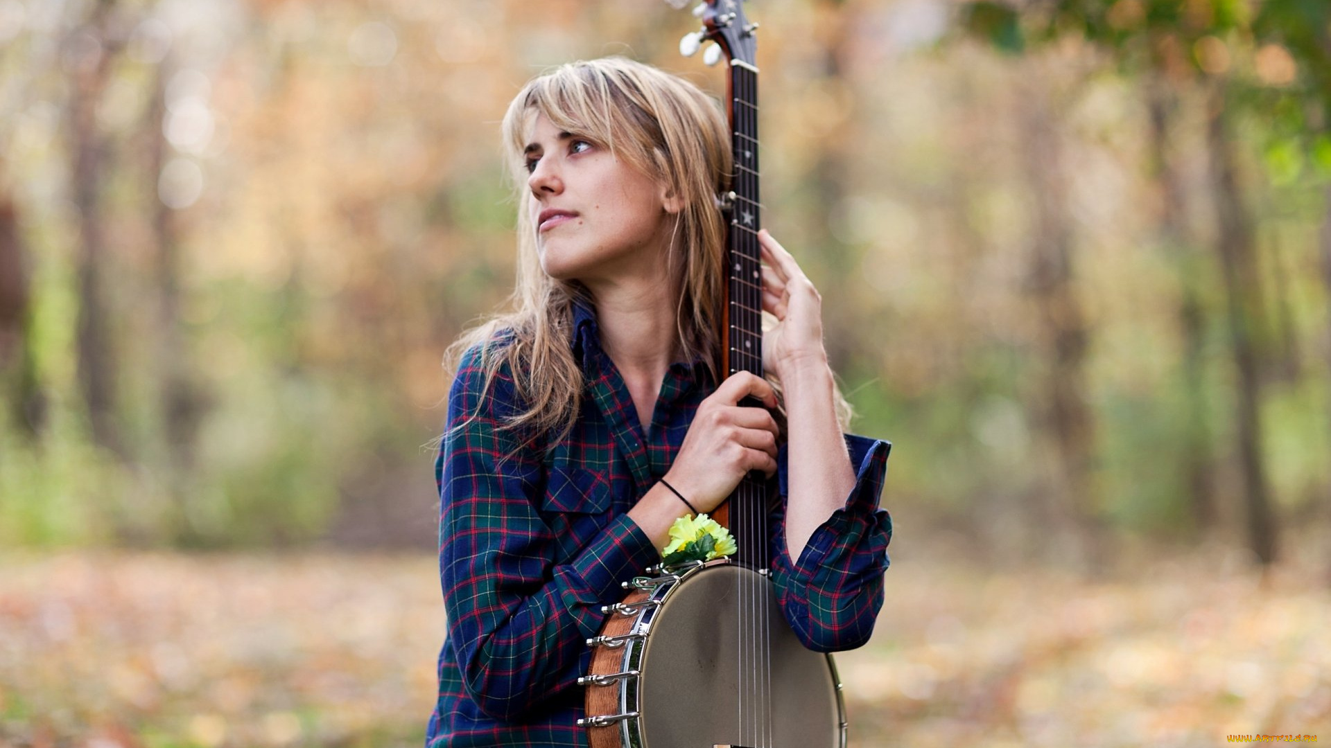 музыка, -другое, банджо, девушка