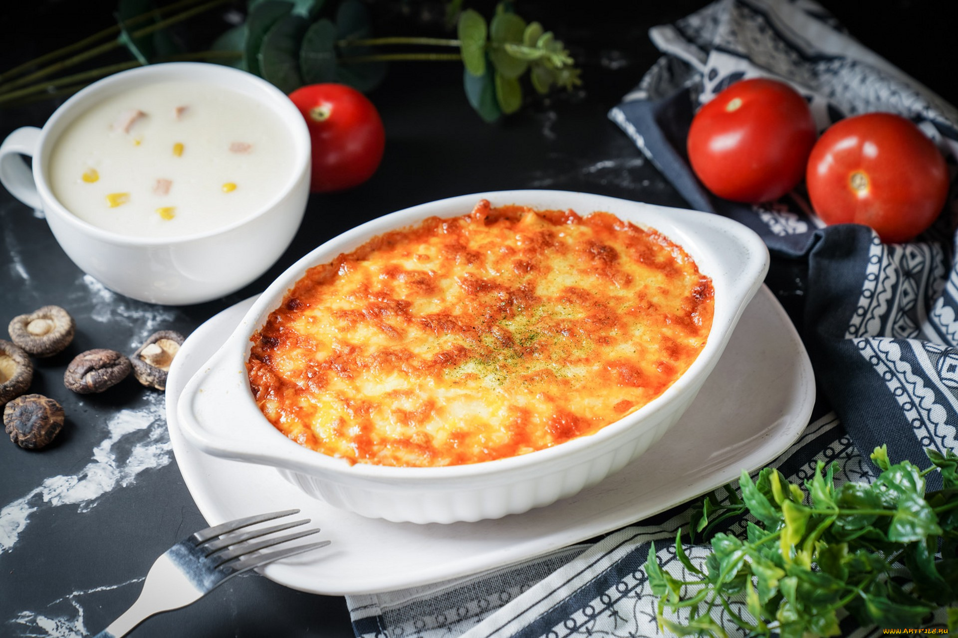 еда, вторые, блюда, снедь, томаты, помидоры