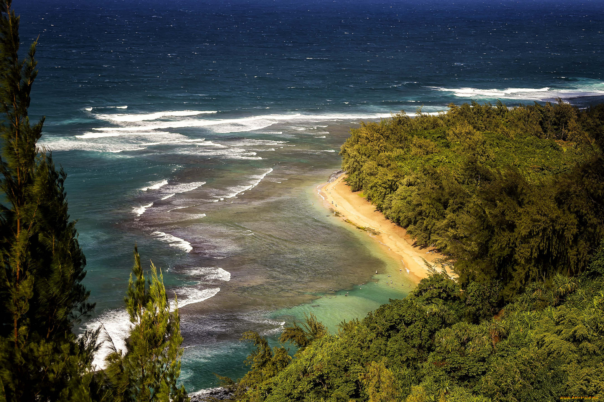 природа, побережье, простор