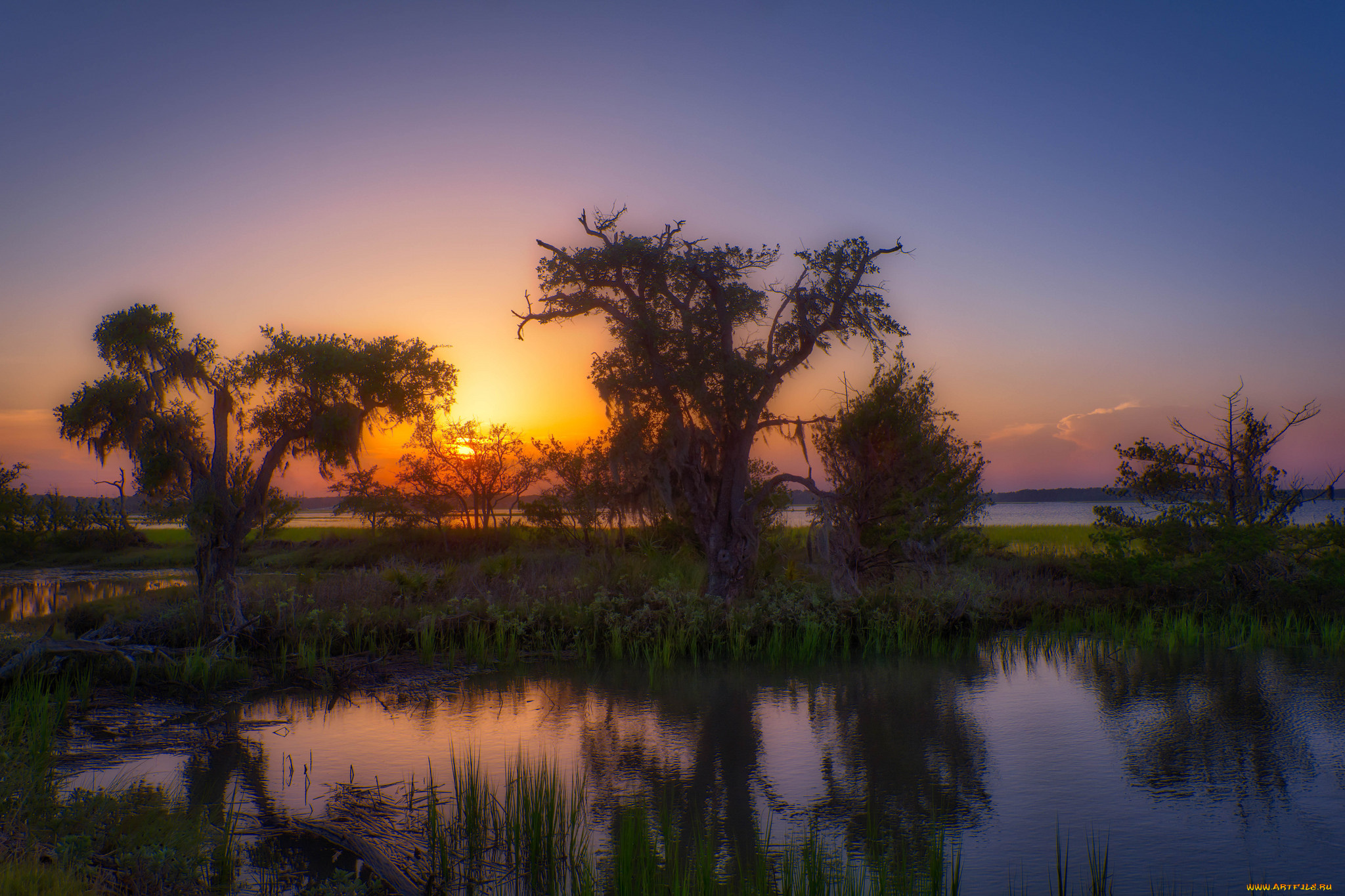 природа, восходы, закаты, простор