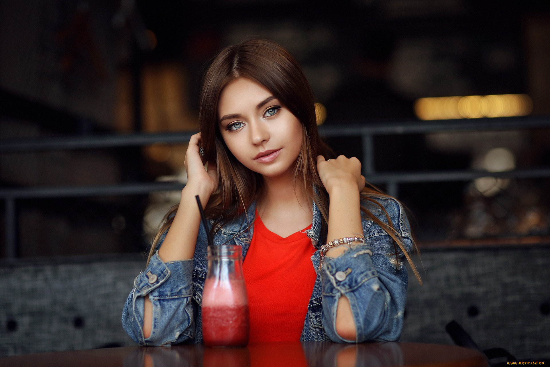 девушки, -unsort, , брюнетки, темноволосые, фон, девушка, взгляд